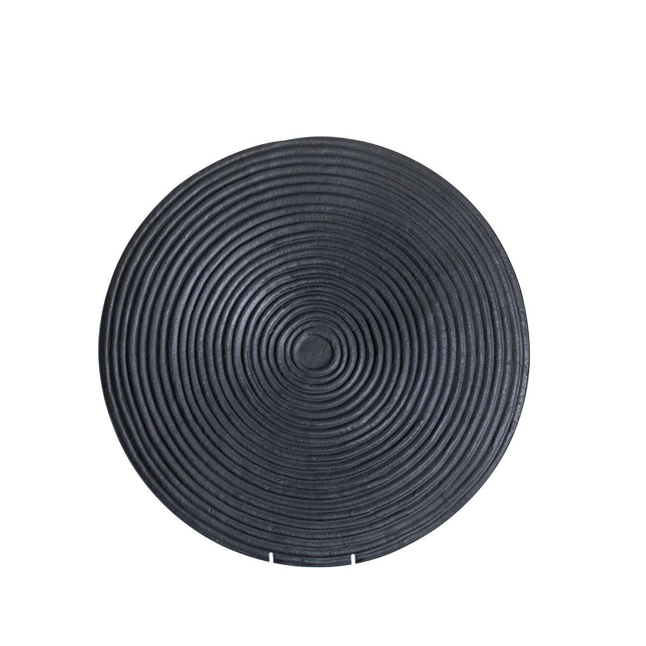 Extra Large Round Ridged Black Dish