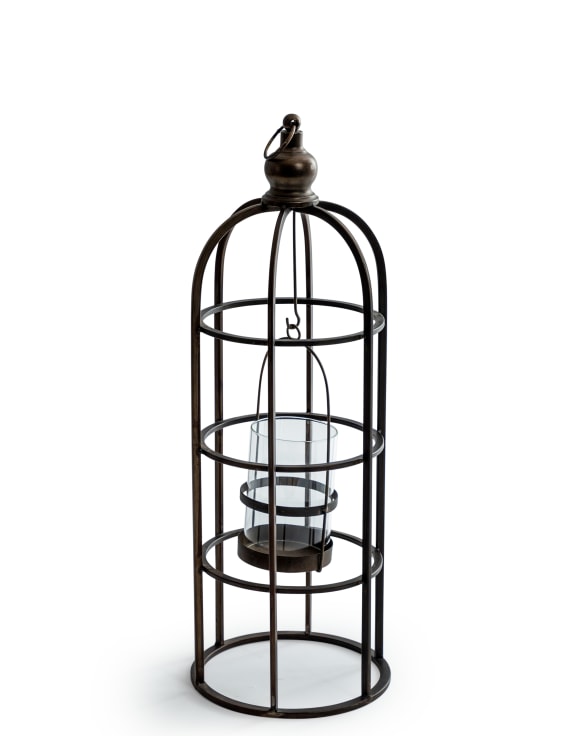 Industrial Metal Large Bird Cage Candle Holder