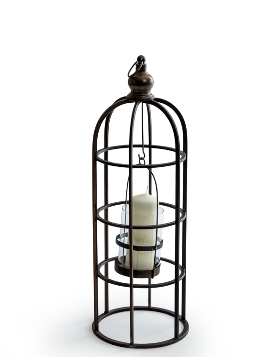 Industrial Metal Large Bird Cage Candle Holder