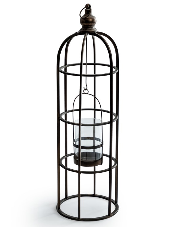 Industrial Metal Extra Large Bird Cage Candle Holder