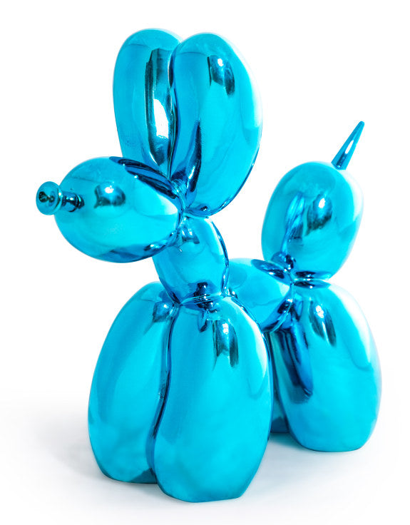 Large Electric Blue Dog Figure