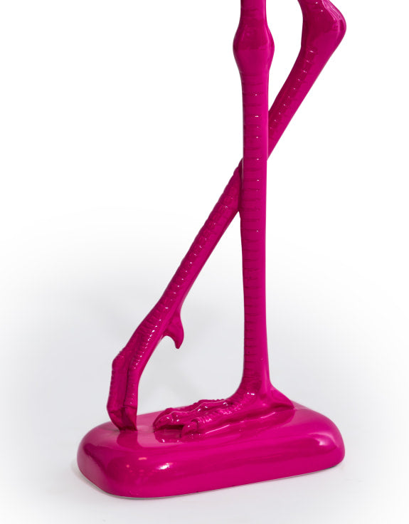 Electric Pink Standing Flamingo Figure