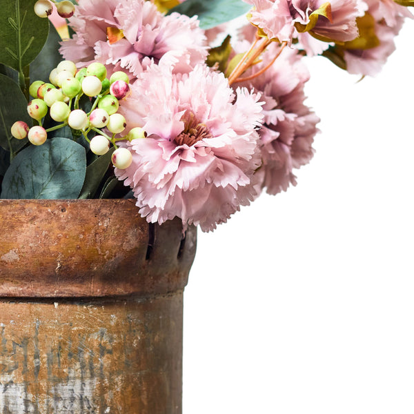 Faux Stem Frilly Poppy Pink