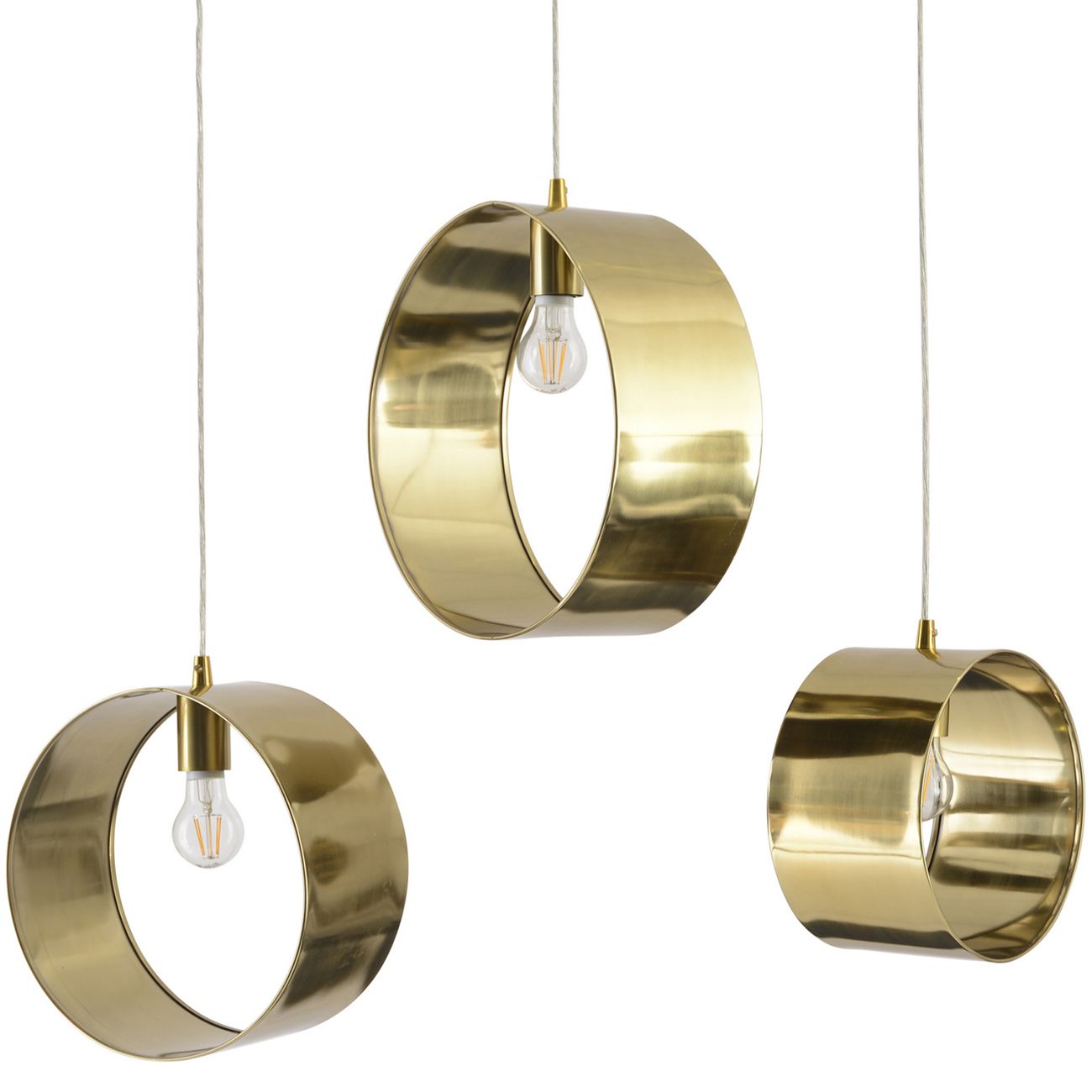 Aria Set Of 3 Gold Ring Pendants