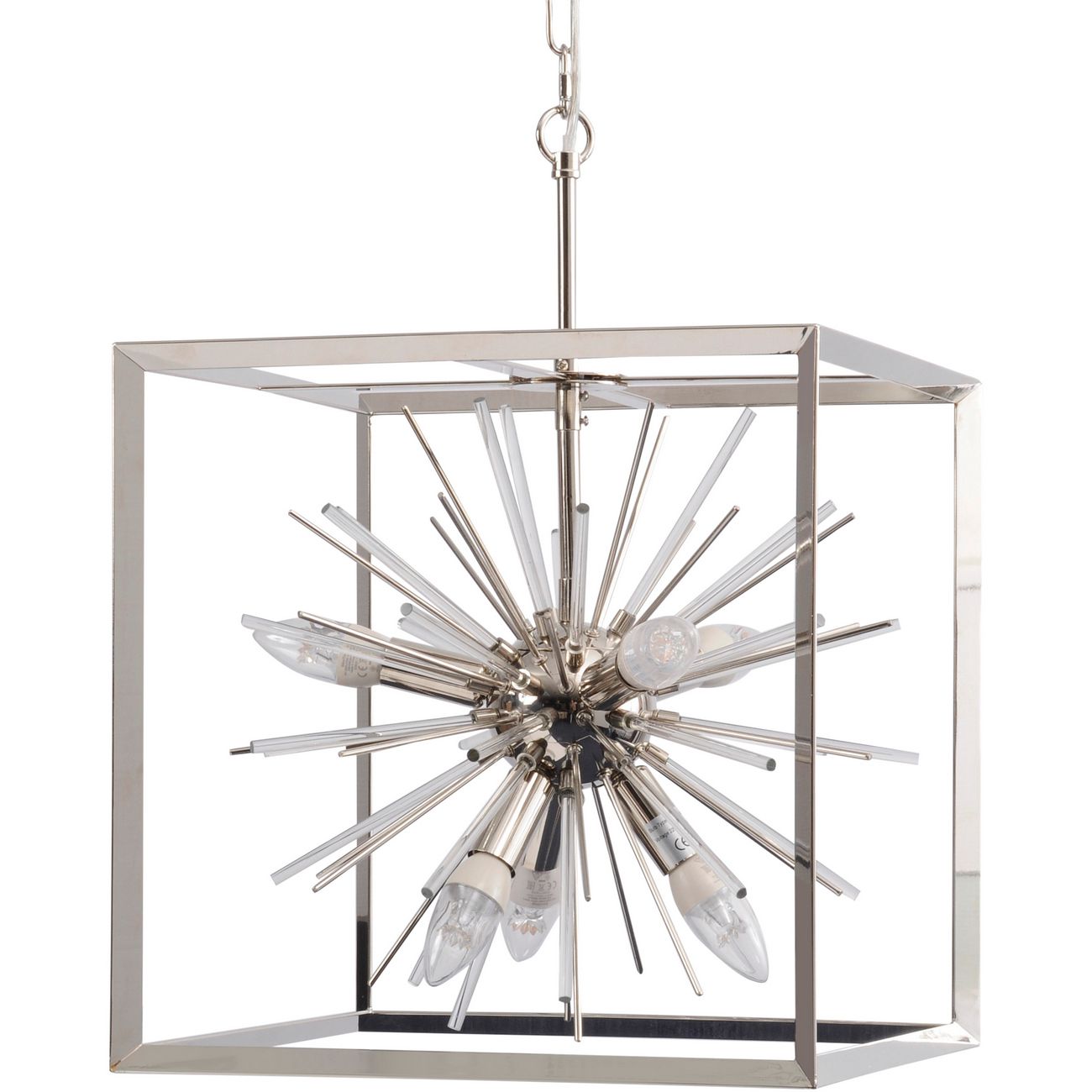 Small Starburst Silver Chandelier