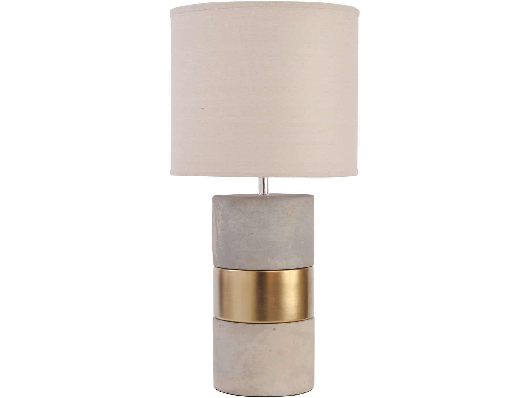 Concrete and Gold Table Lamp