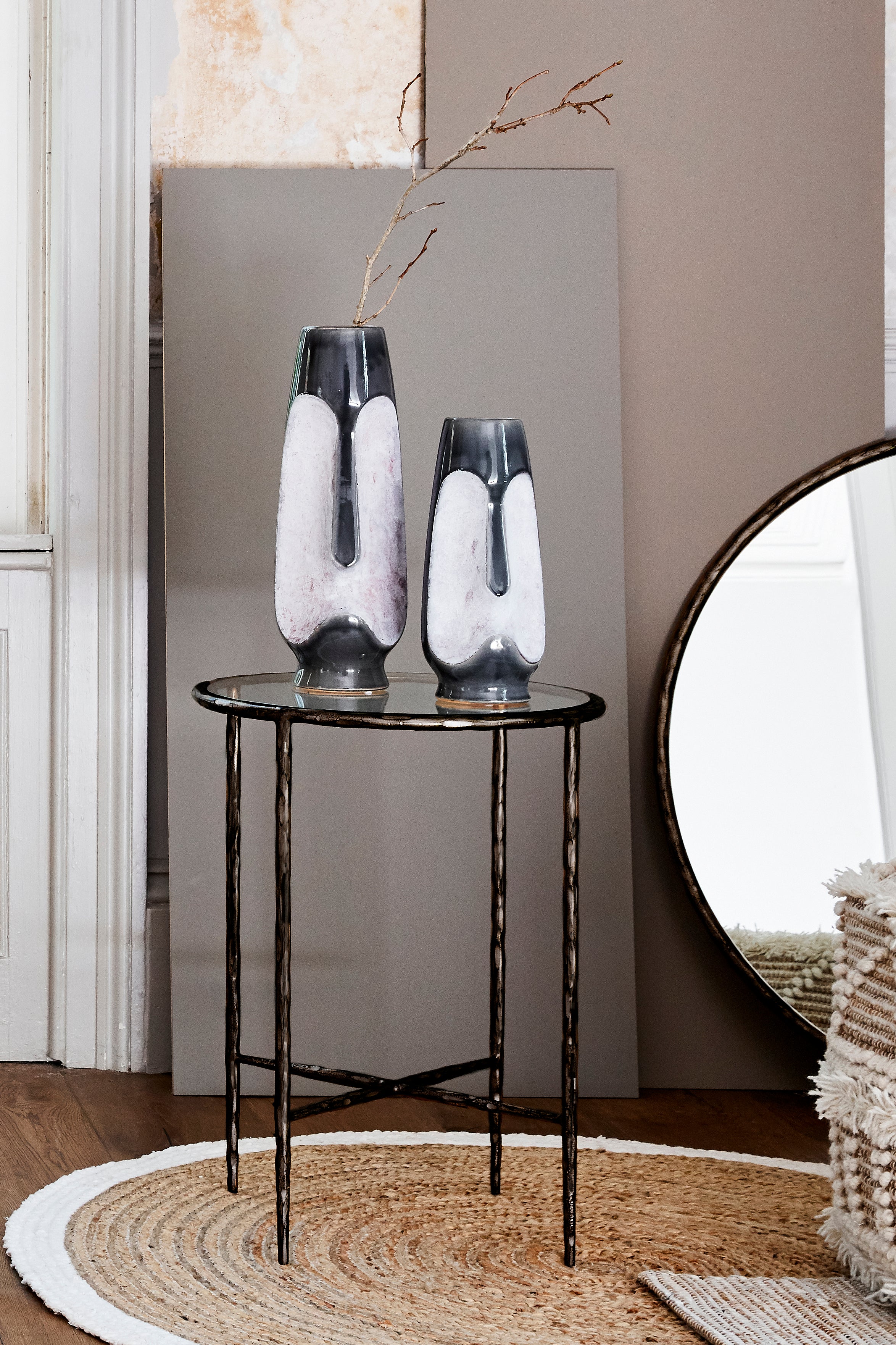 Paxton Hand Forged Side Table Dark Bronze Finish