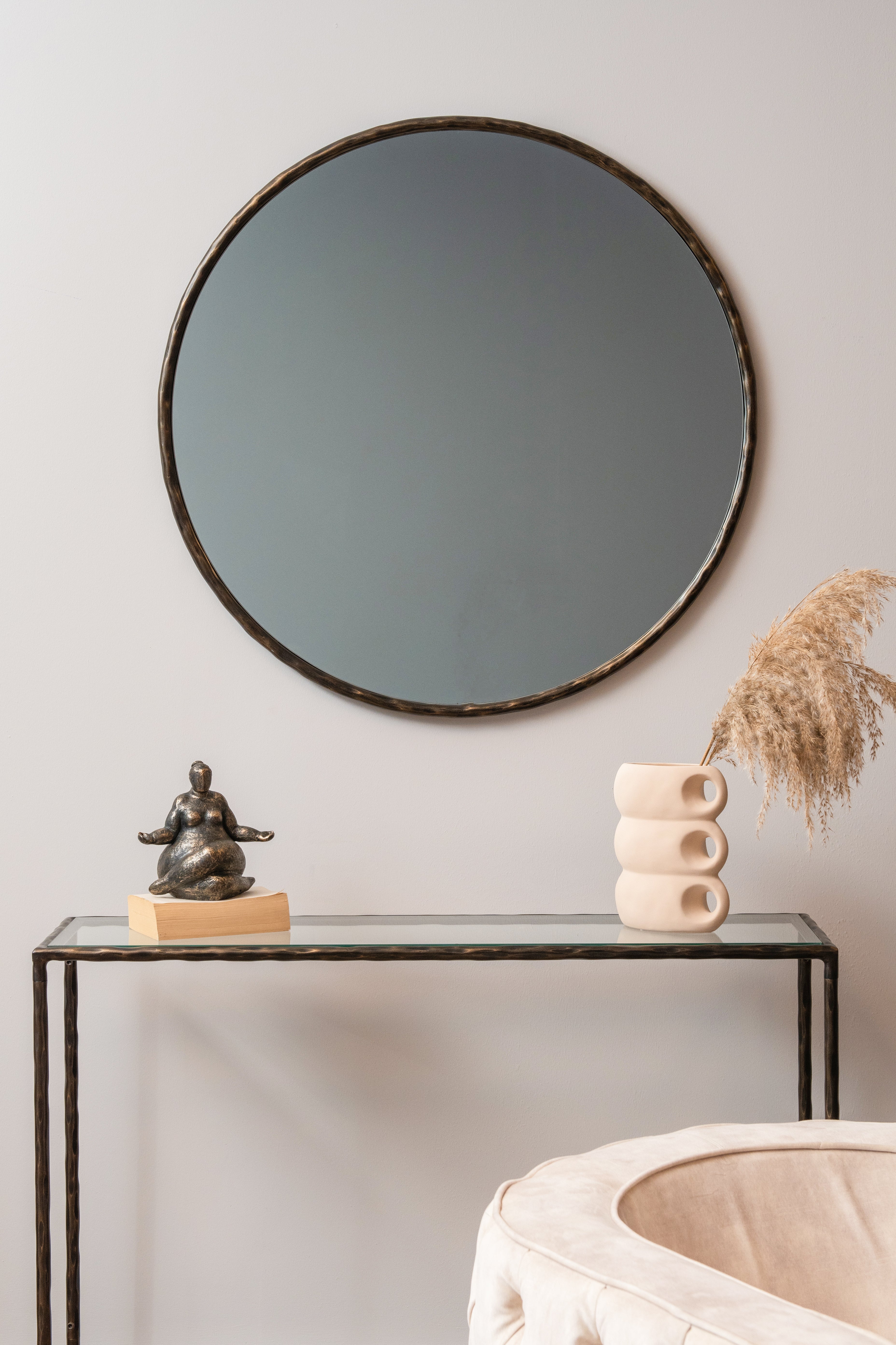 Paxton Round Dark Bronze Mirror
