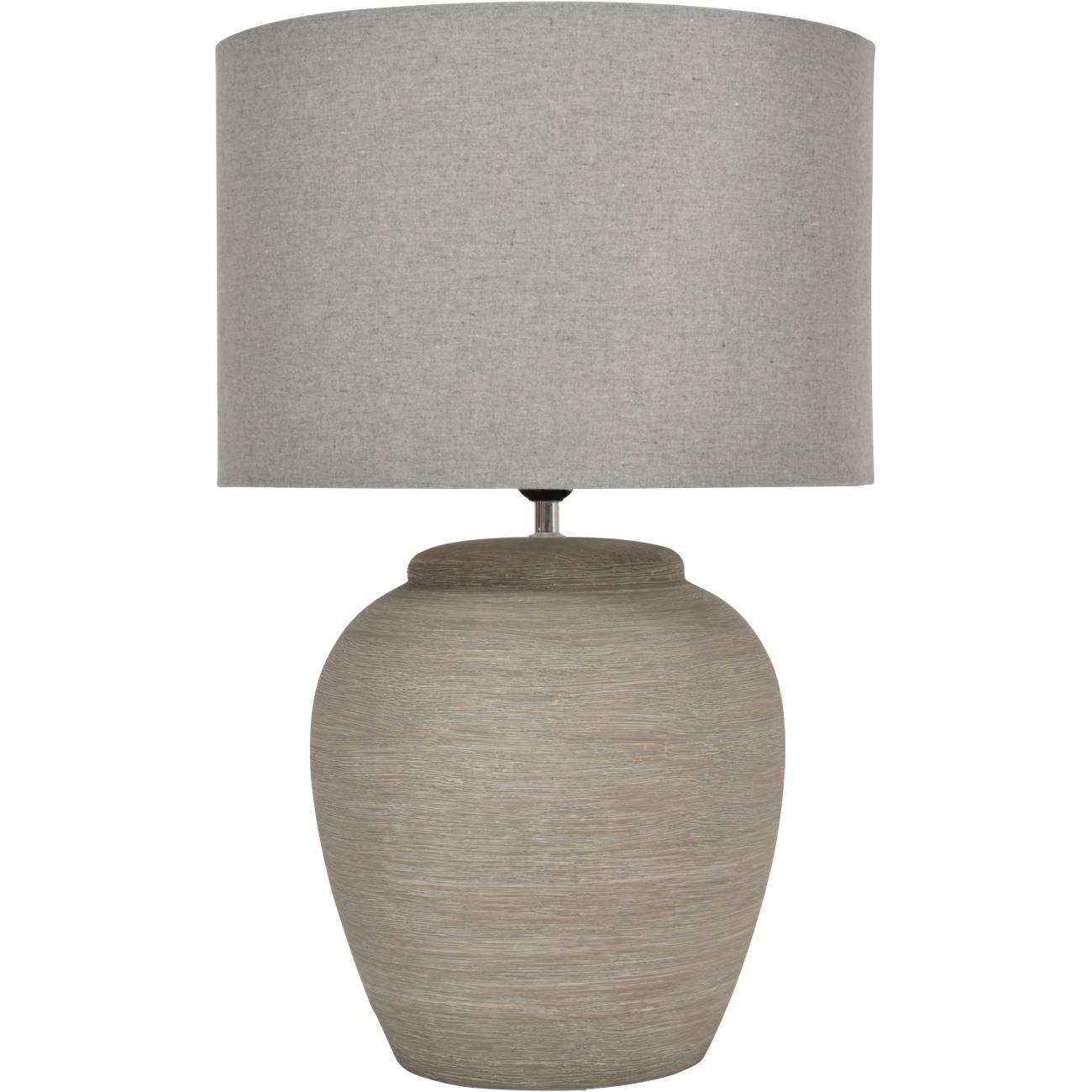 Brayden Etched Grey Small Ceramic Lamp