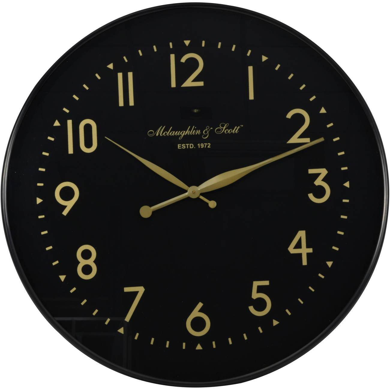 Christy Black and Gold Wall Clock