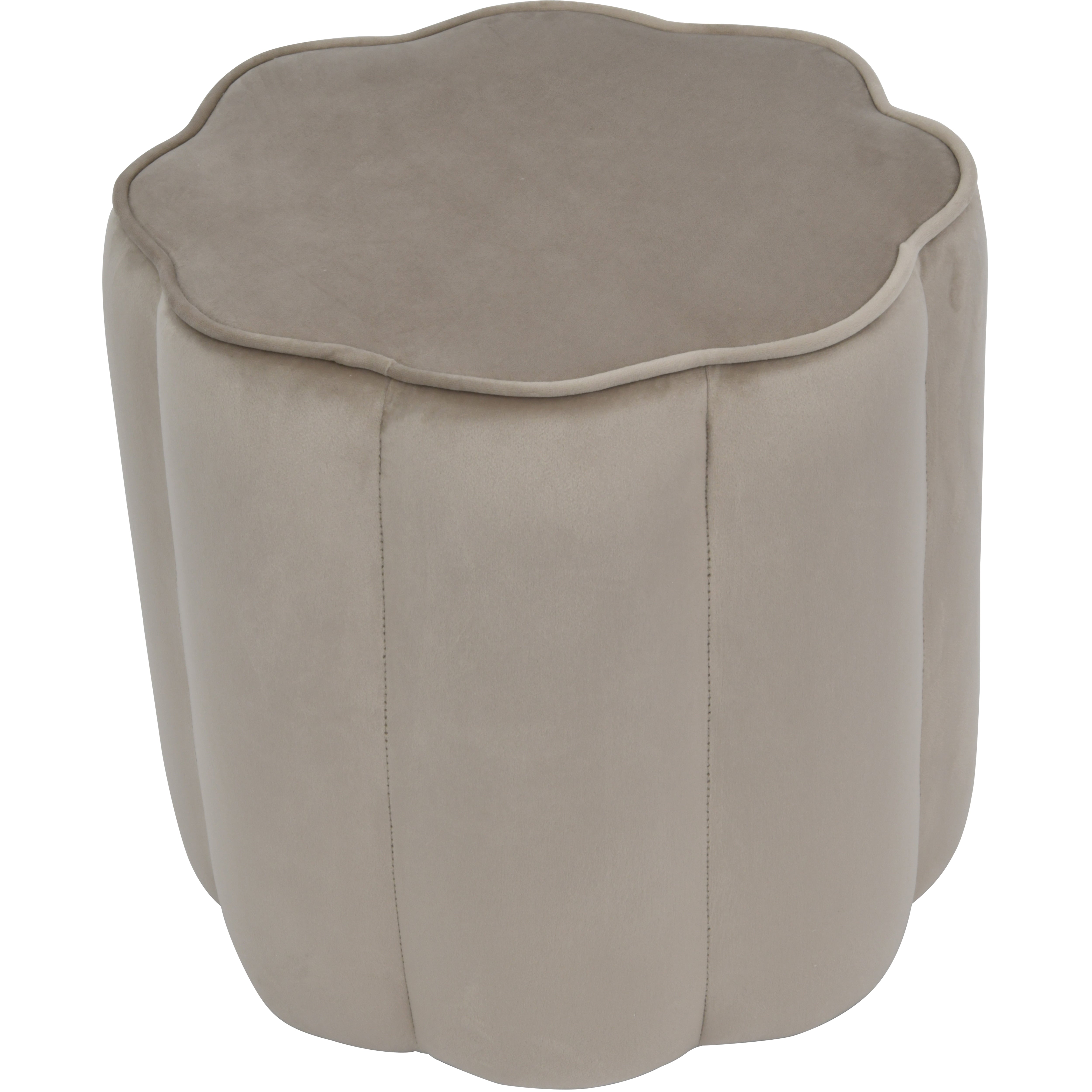 Serena Scallop Taupe Footstool