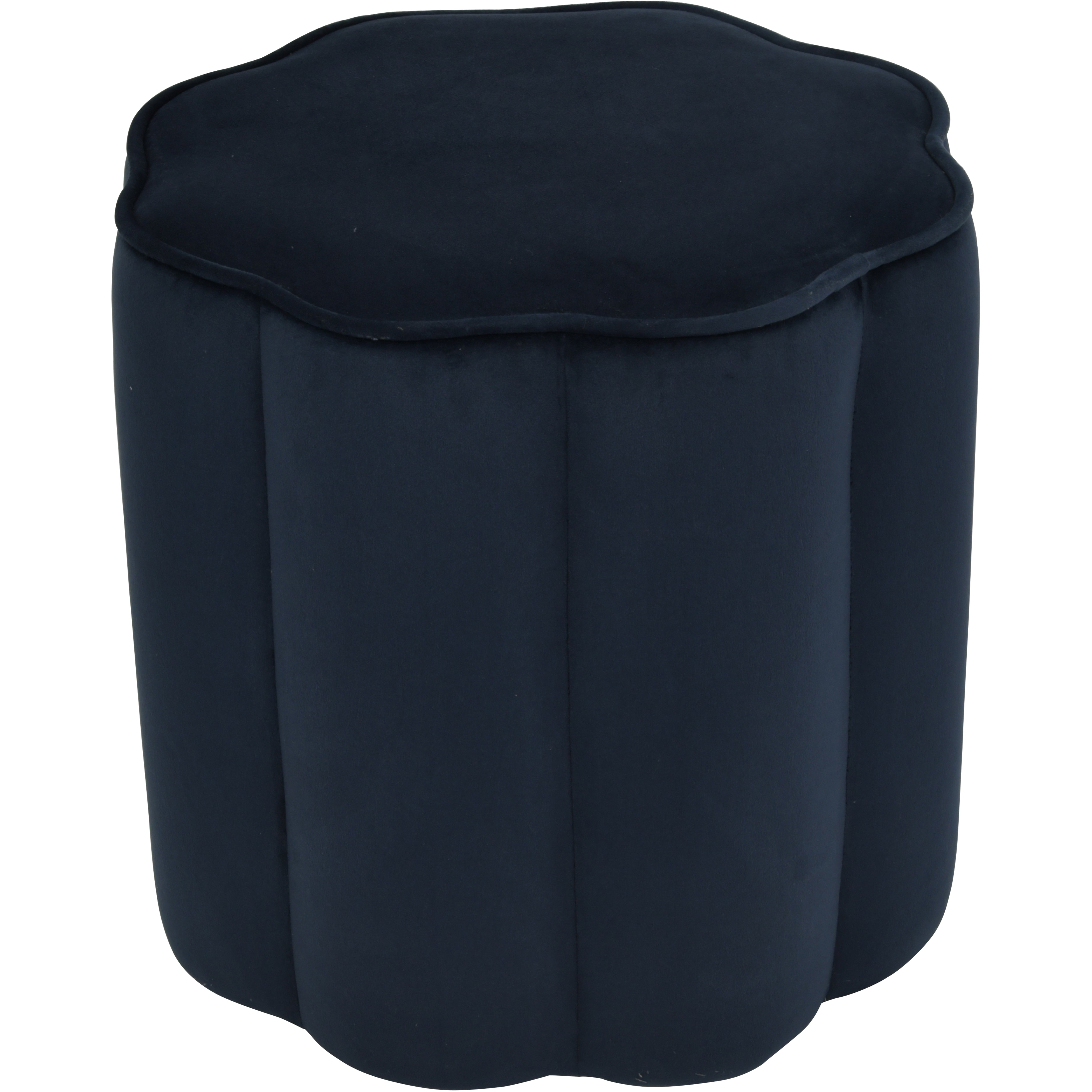 Serena Scallop Royal Blue Footstool