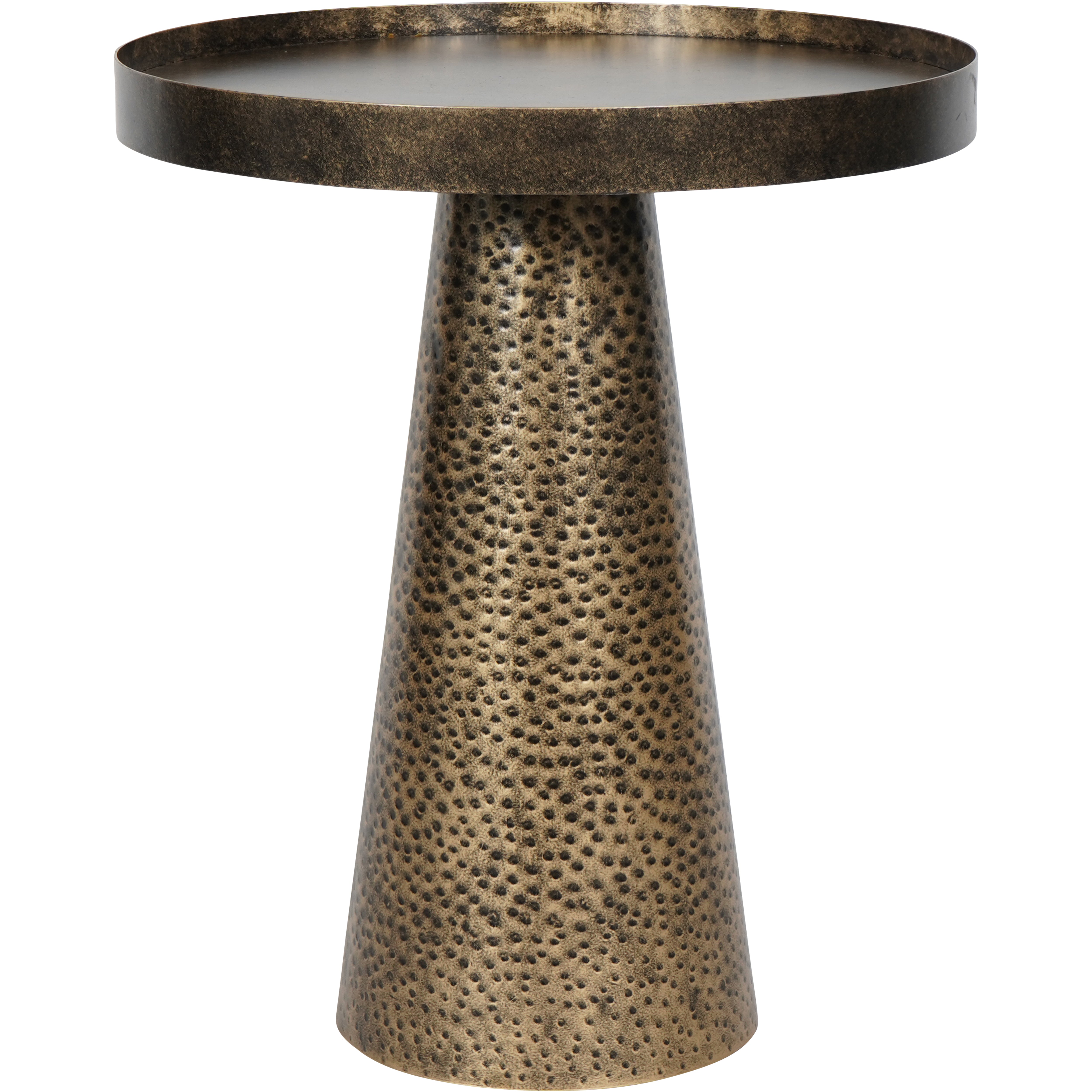 Sienna Iron Side Table in Rustic Antique Gold