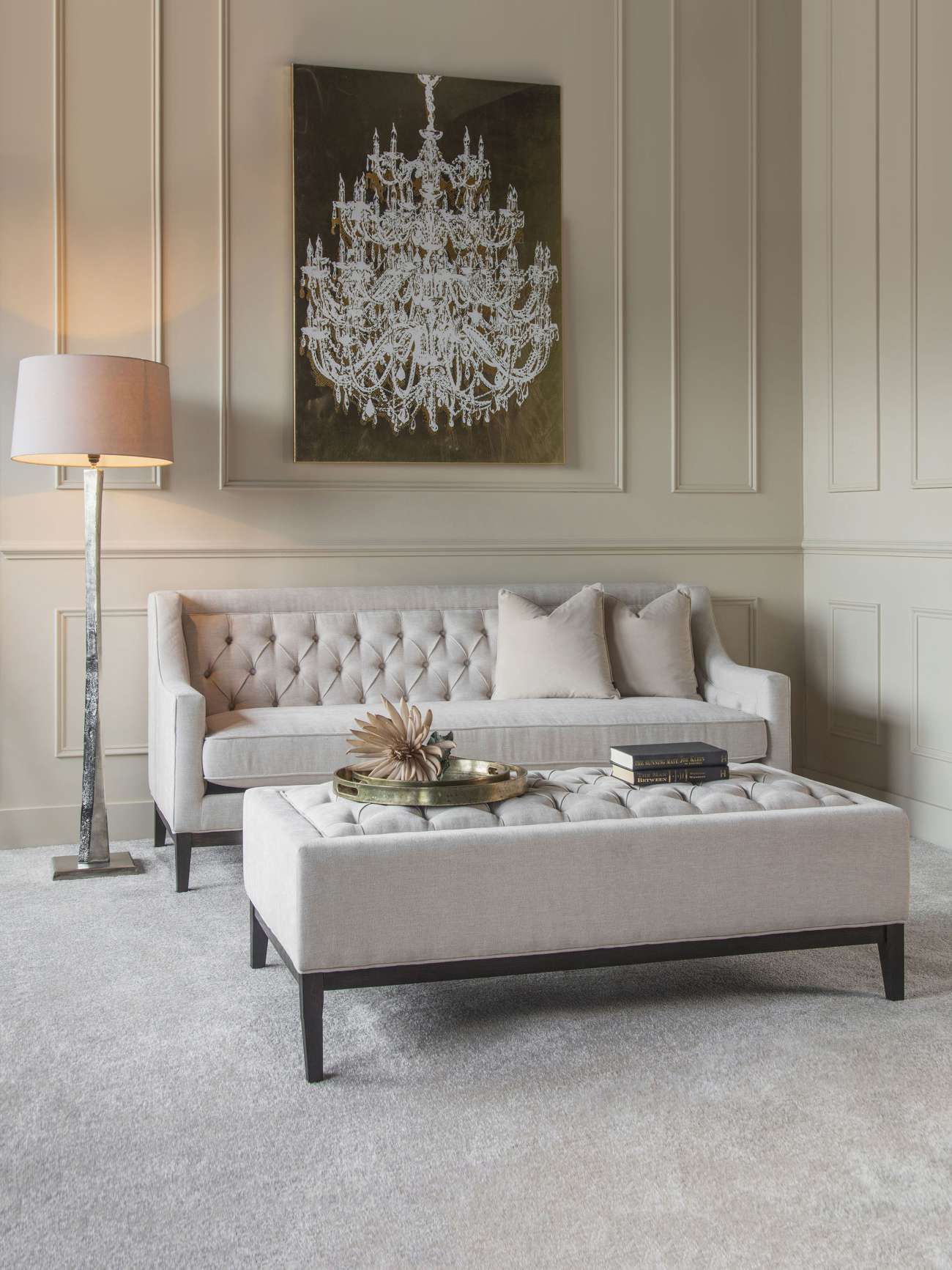 Chandelier Gold Foiled Canvas Wall Art 140x100cm