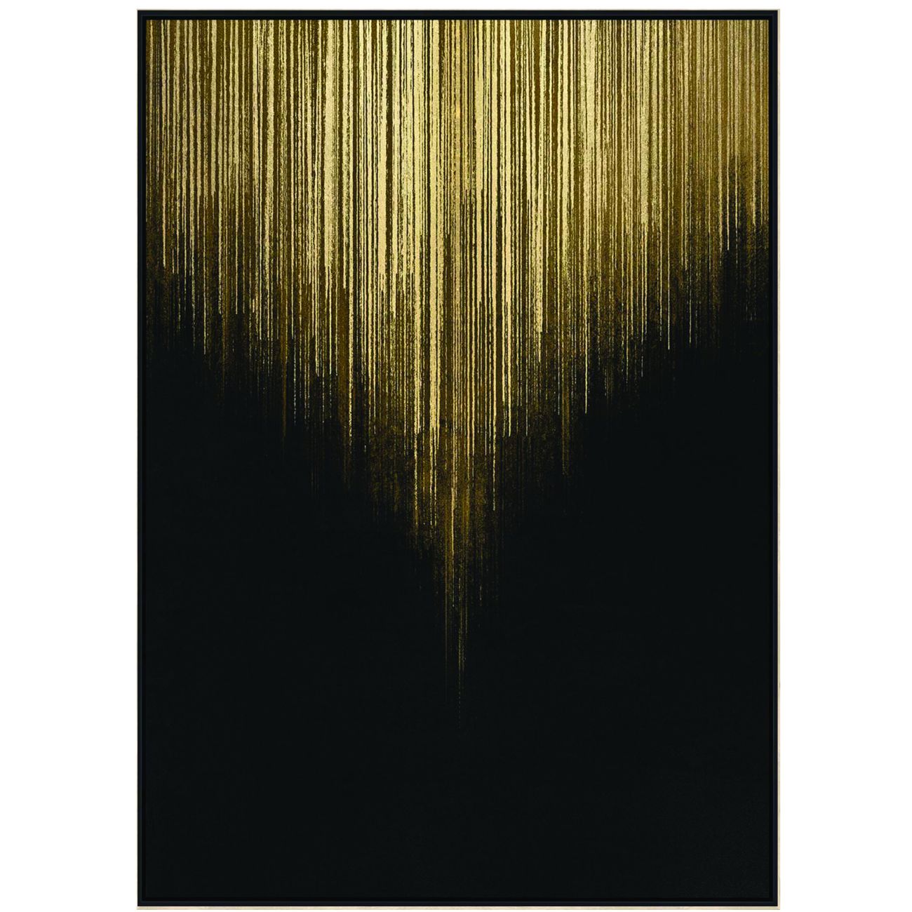 Golden Rain Foiled Framed Canvas Wall Art 140x100cm