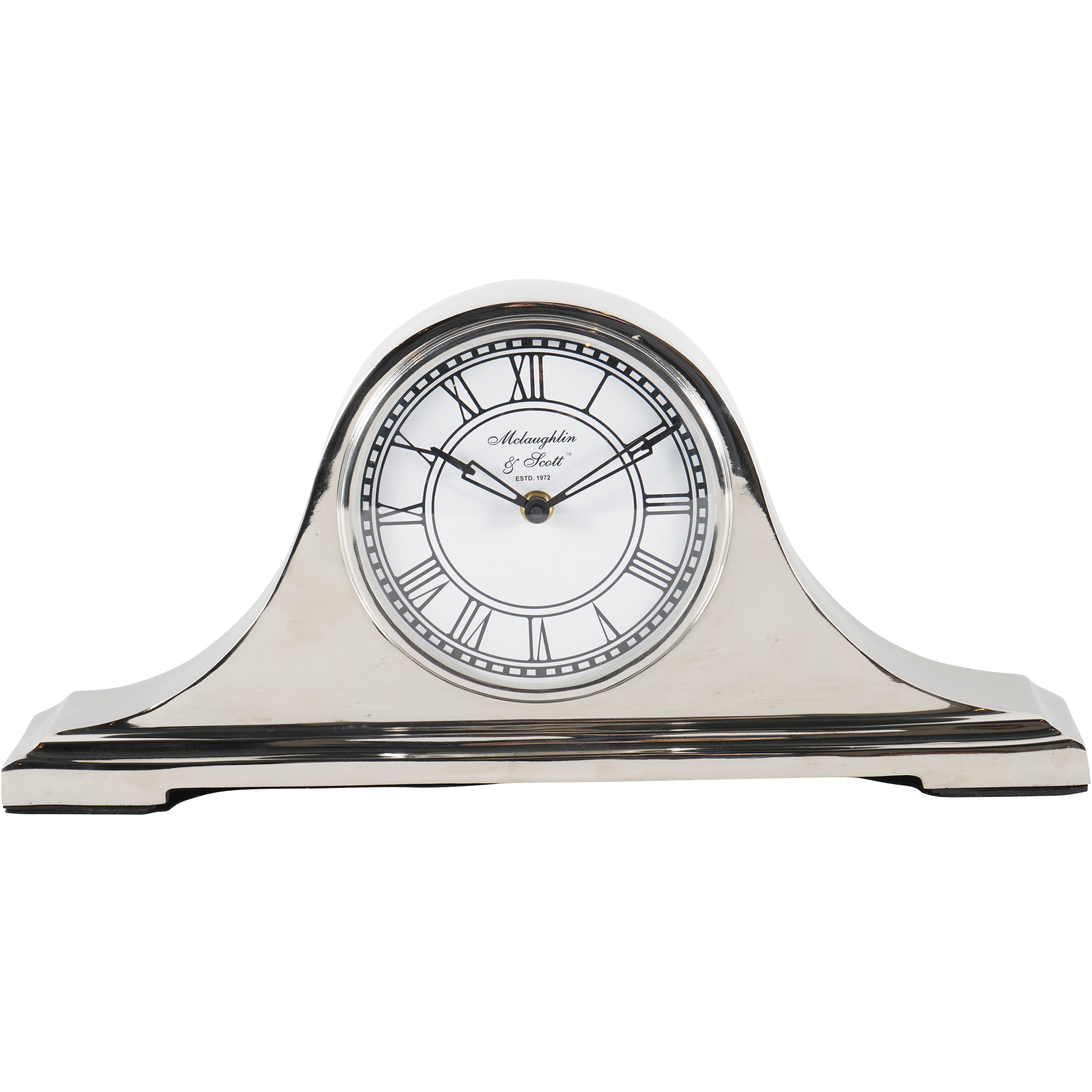 Vintage Train Carriage Nickel Finish Mantel Clock