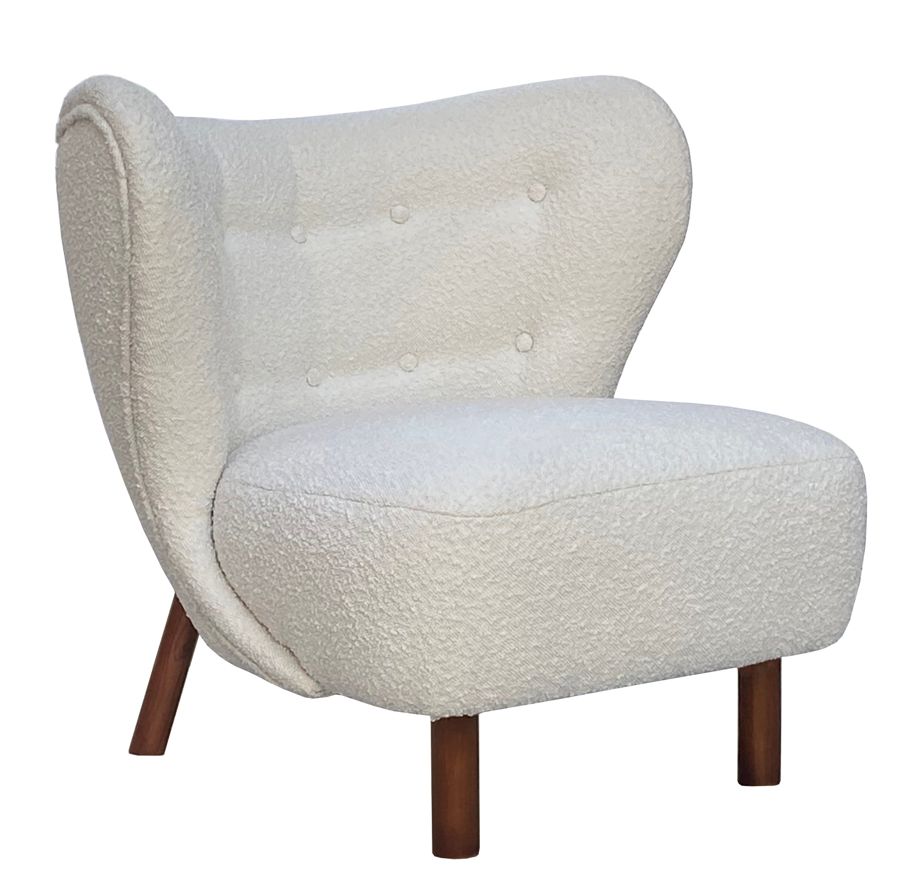 Lennie Wingback Occasional Chair Cream Boucle