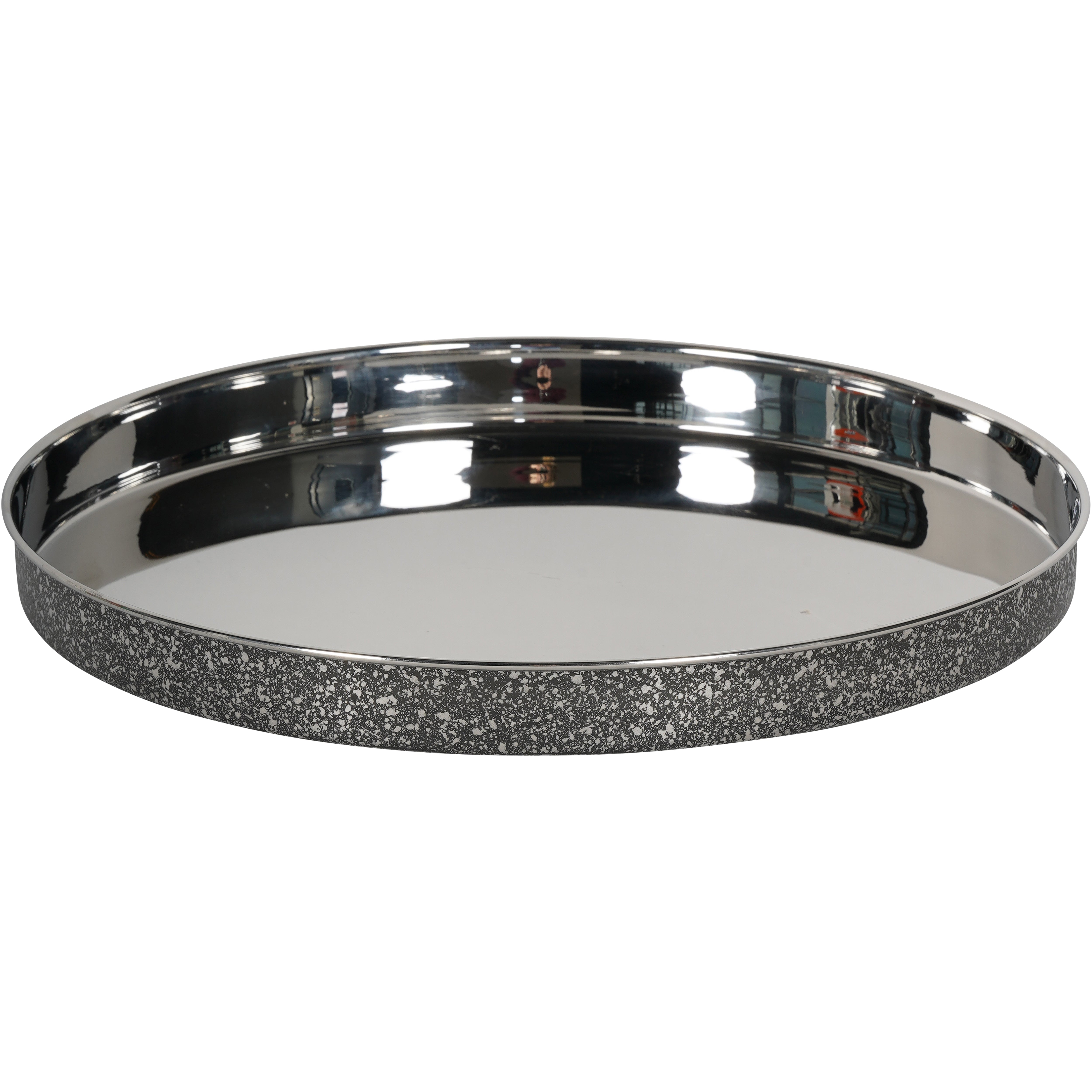 Metallic Dust Round Bar Tray