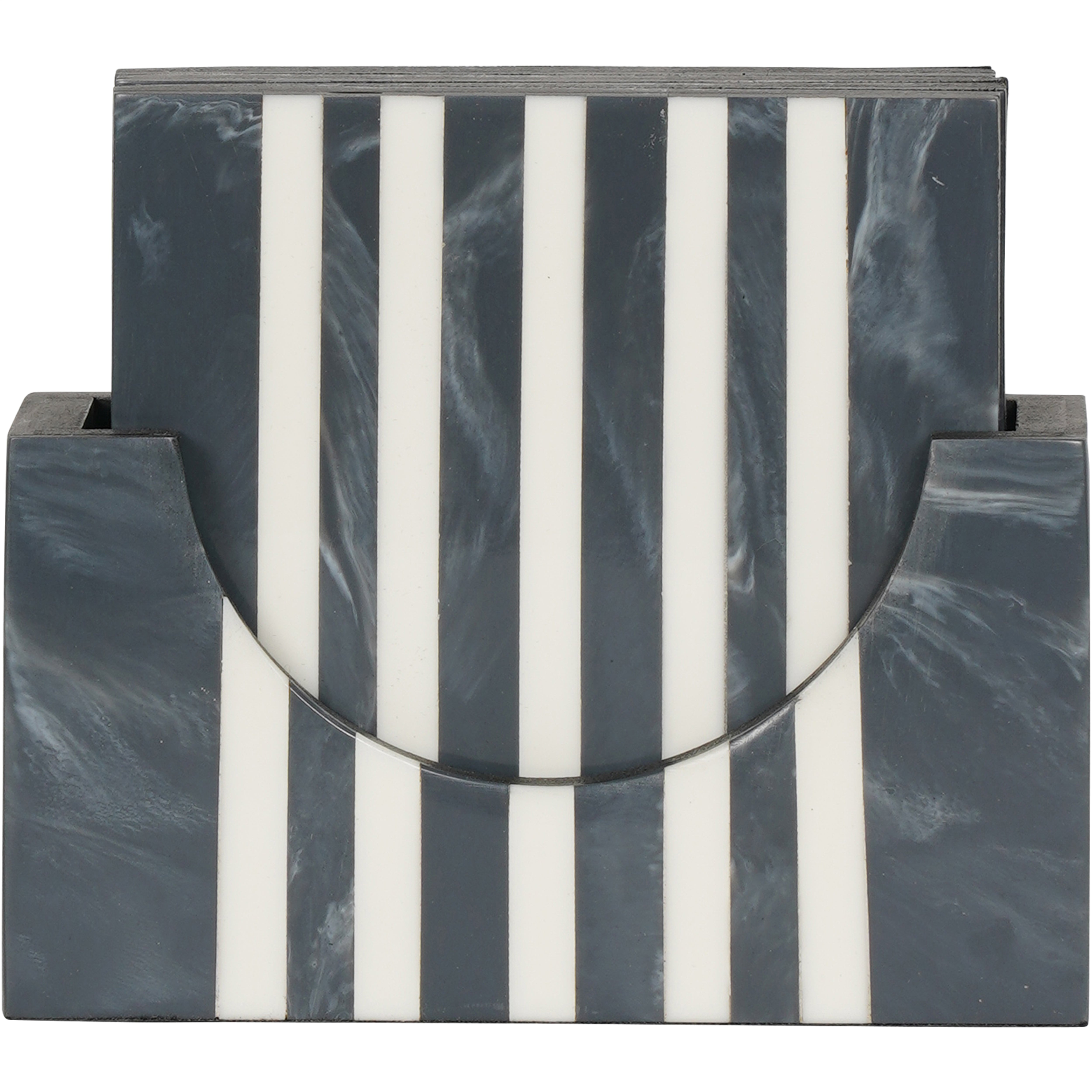 Grey and White Coaster Set