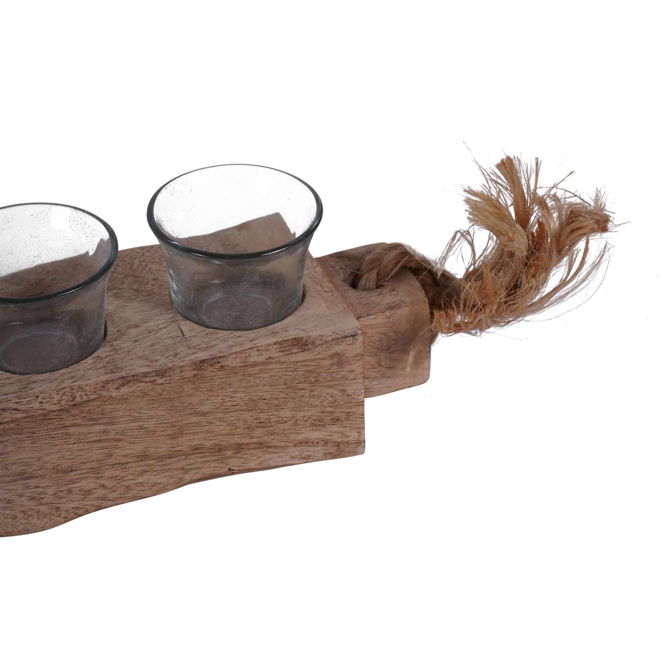 Vintage Wood 8 Light Tea Light Holder