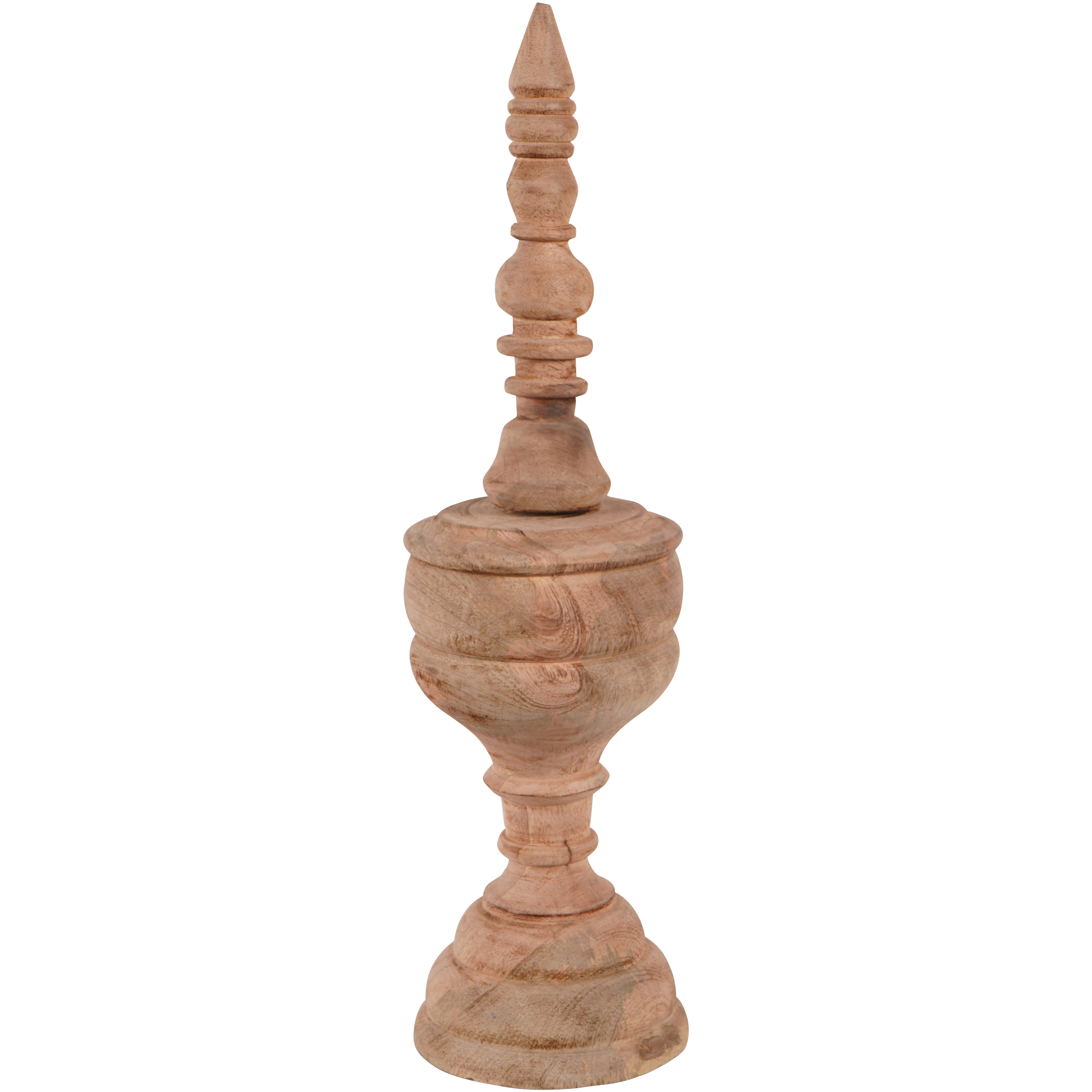 Large Finial Hand Carved Woodern Sculpture