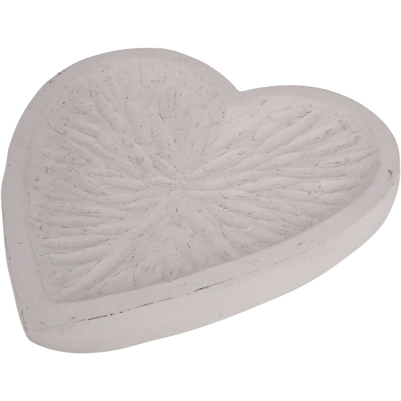 Hand Carved Heart Wooden Bowl