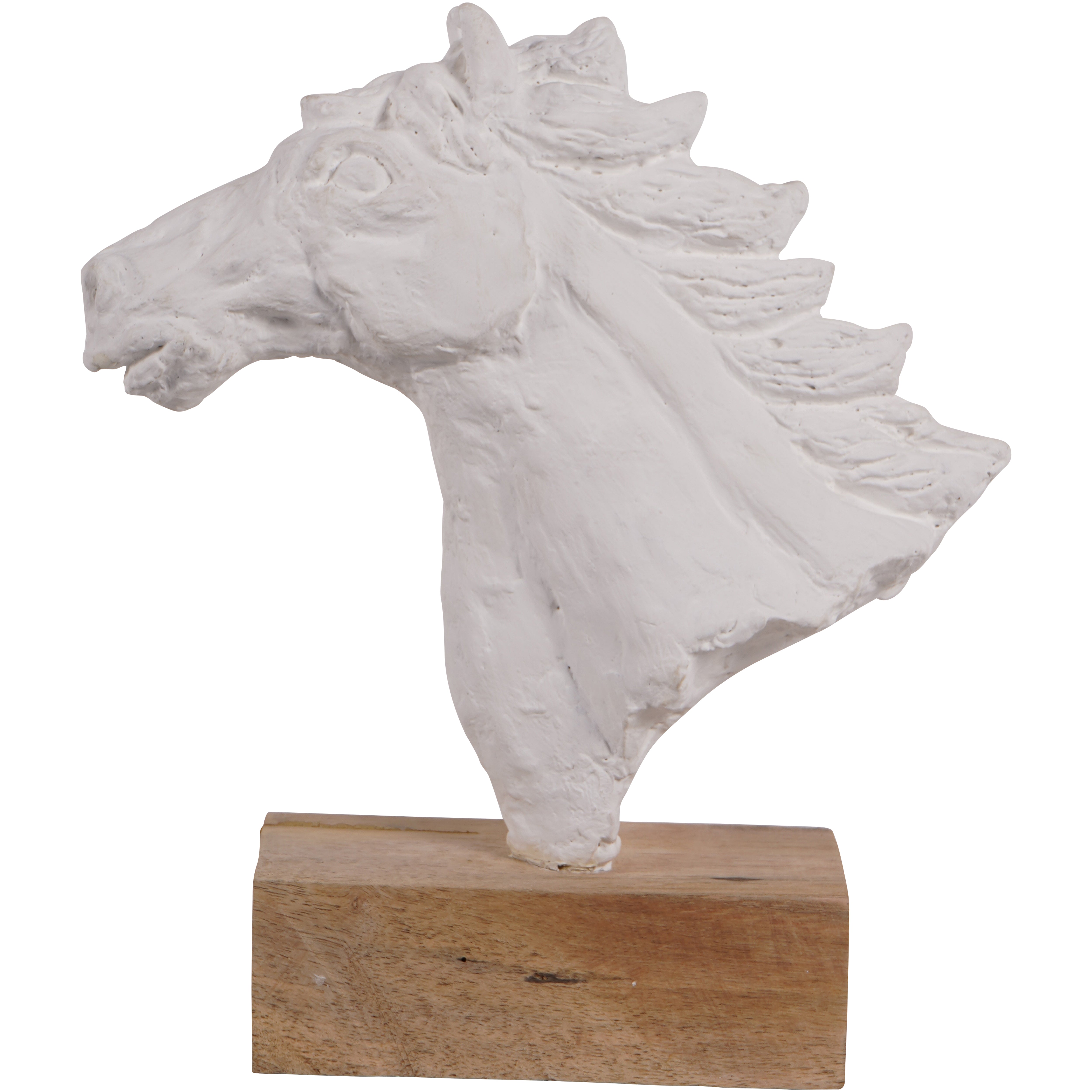 White Beauty Abstract Carved Horse