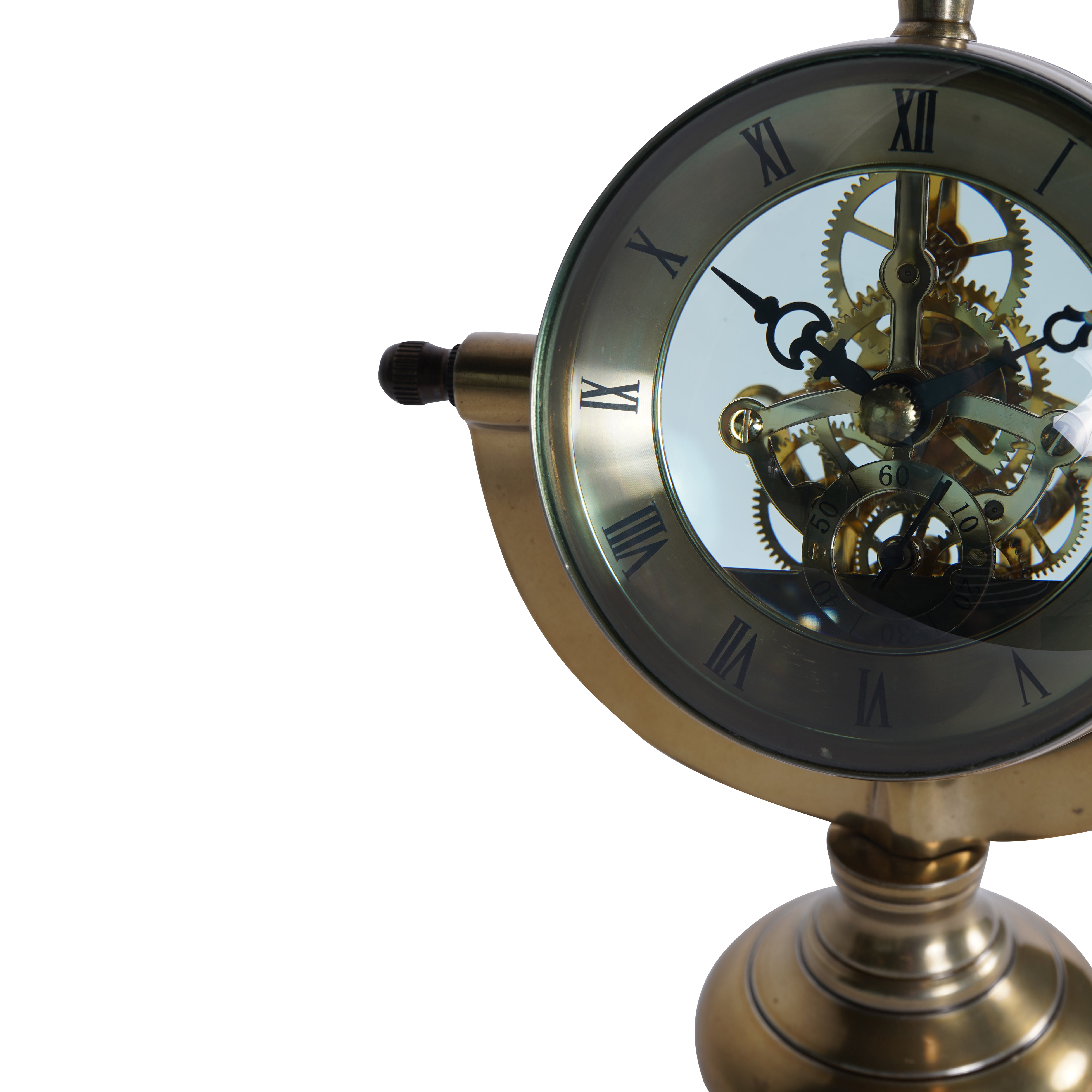 Columbus Antique Brass Finish Mantle Clock