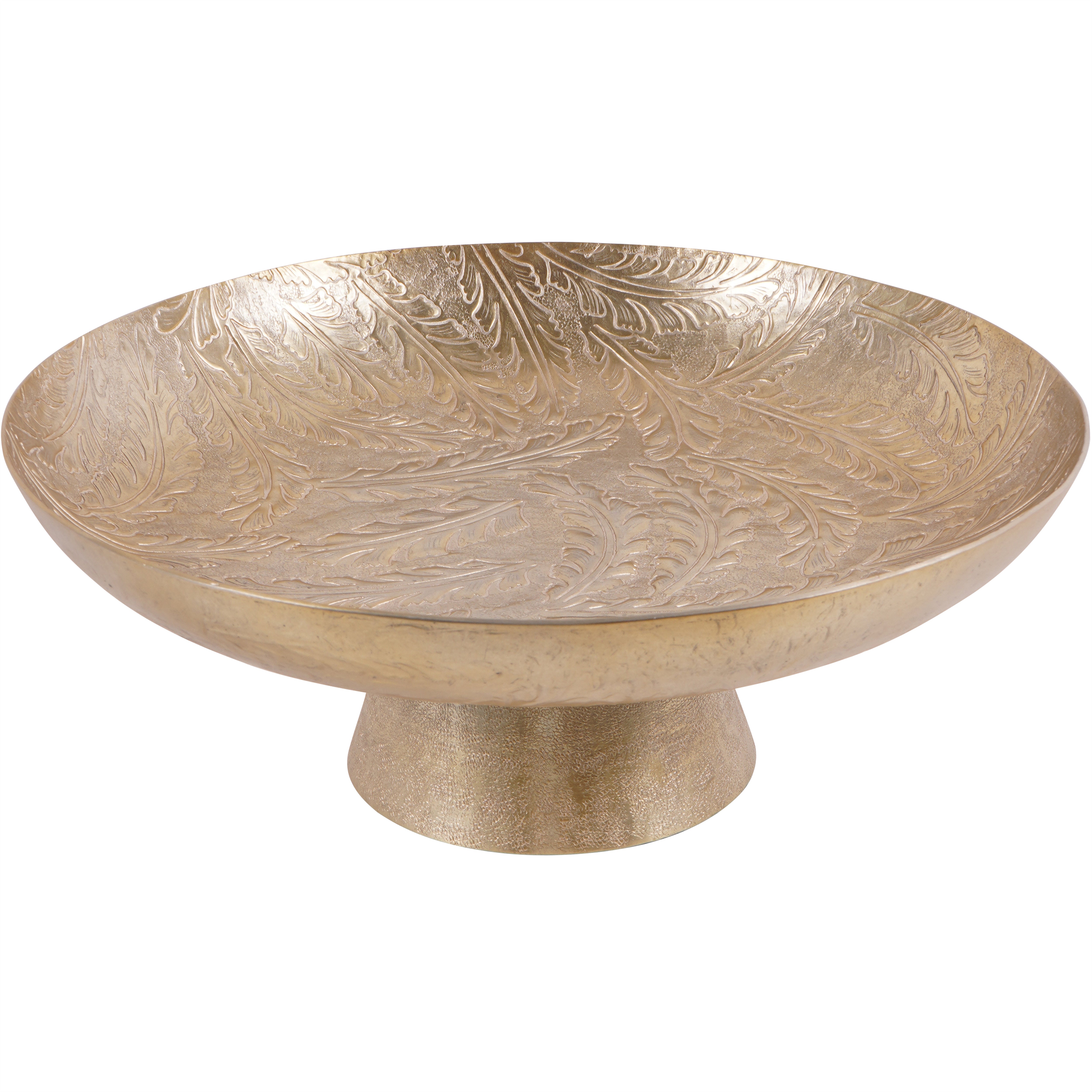 Laura Ashley Winspear Gold Leaf Embossed Round Footed Bowl