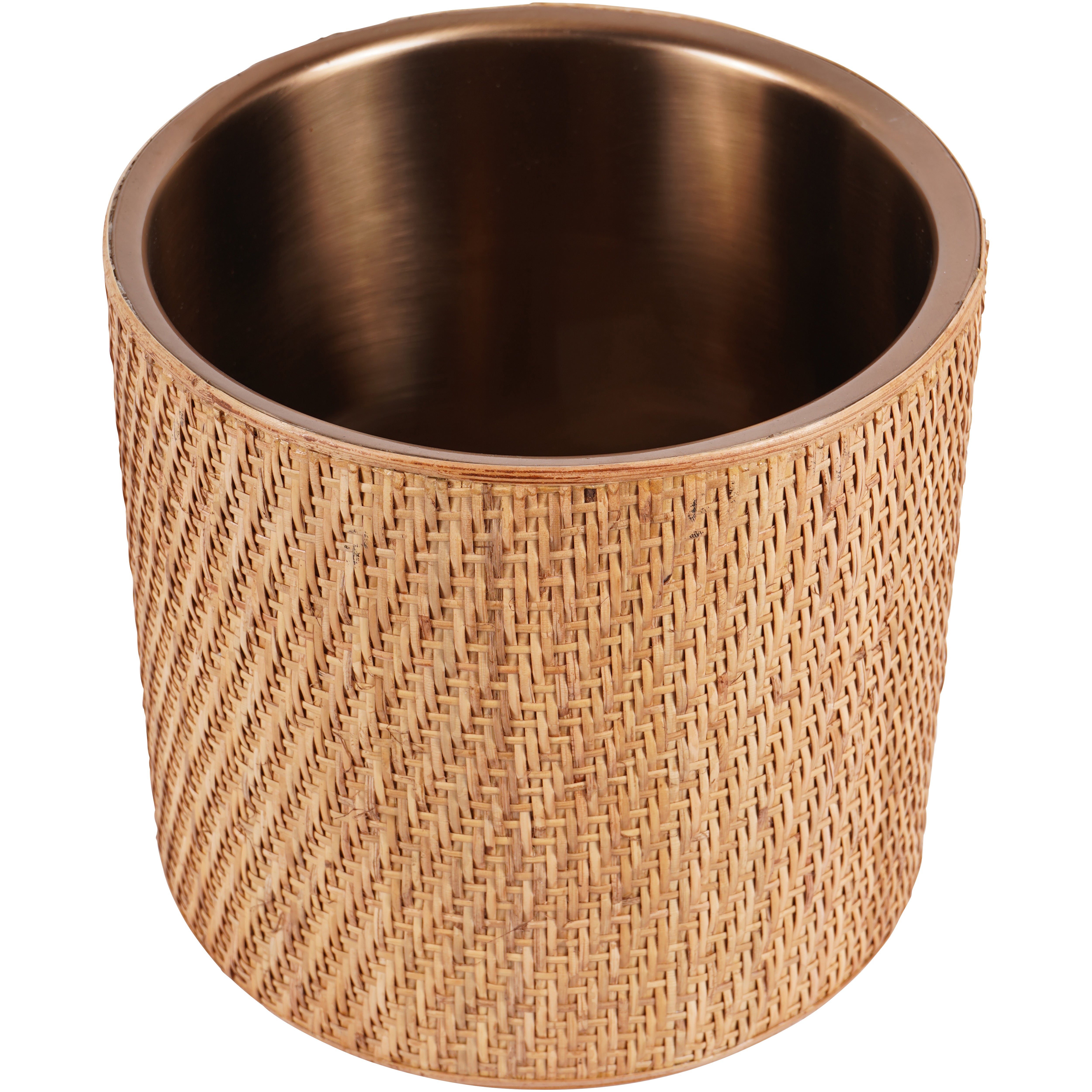 Rattan Antique Gold Champagne Cooler