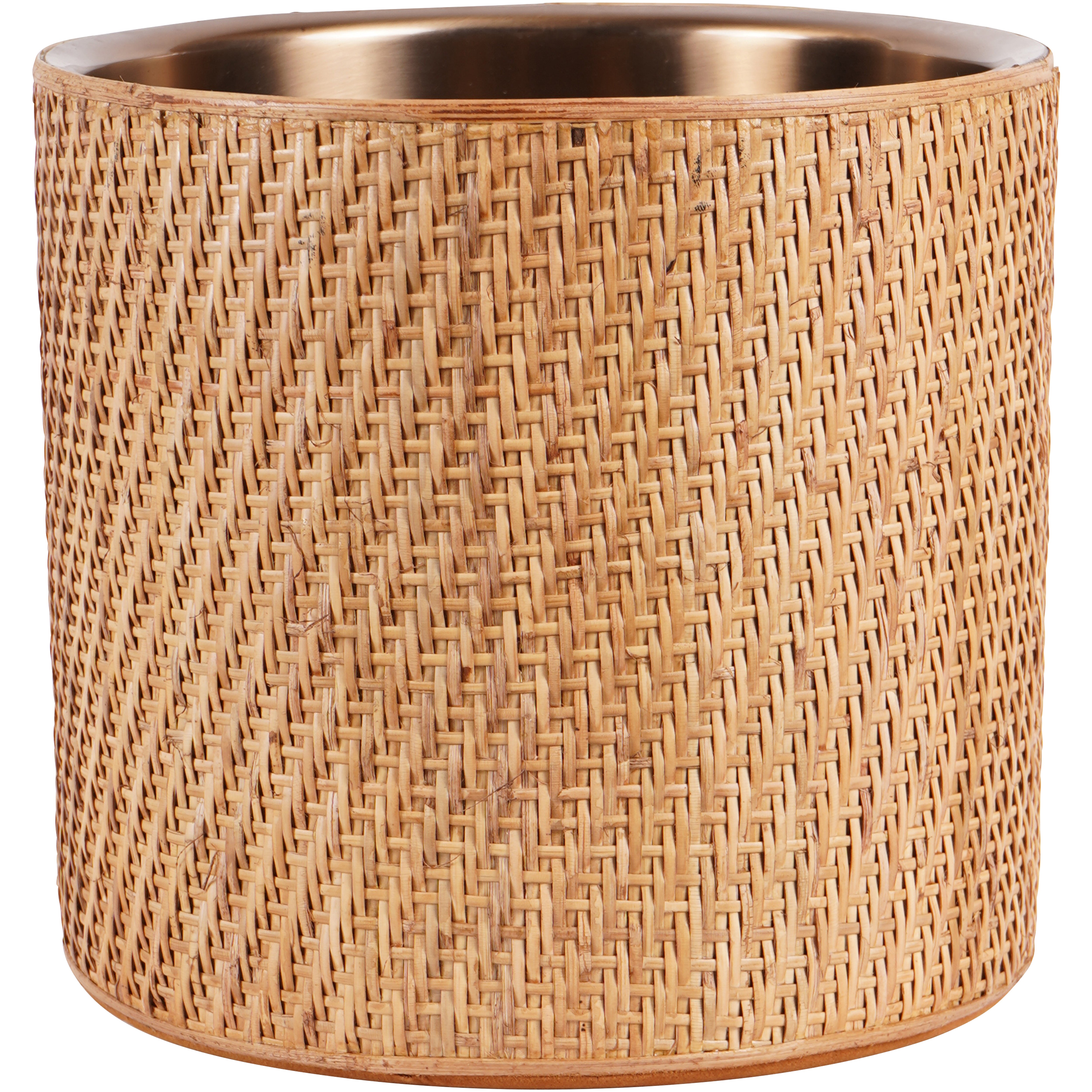 Rattan Antique Gold Champagne Cooler