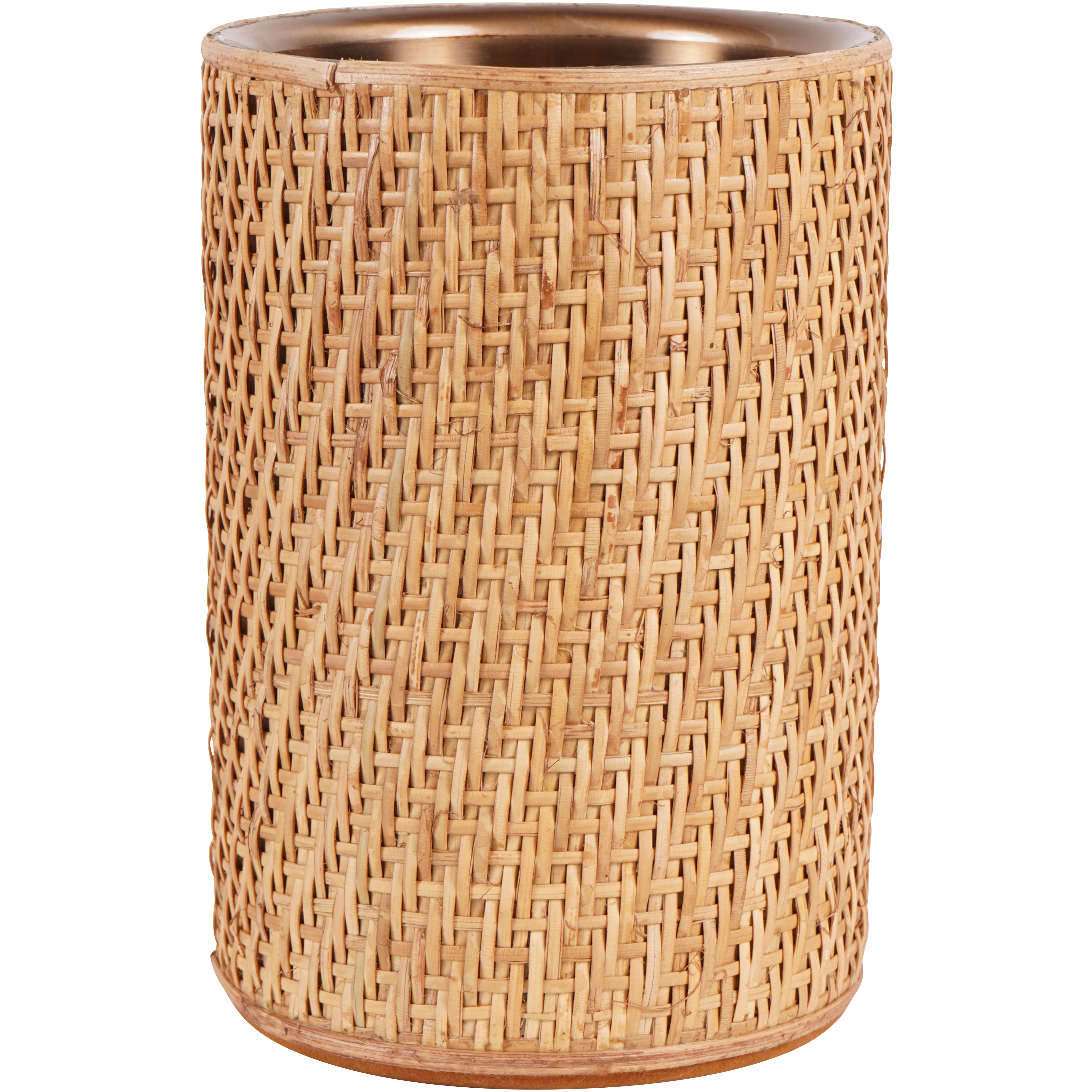 Rattan Antique Gold Wine Cooler