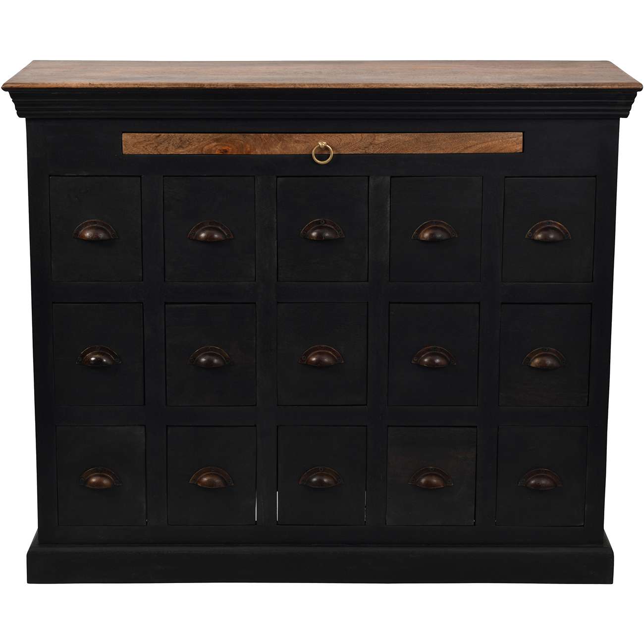 Hoxley Antique Black Mango 15 Drawer Chest