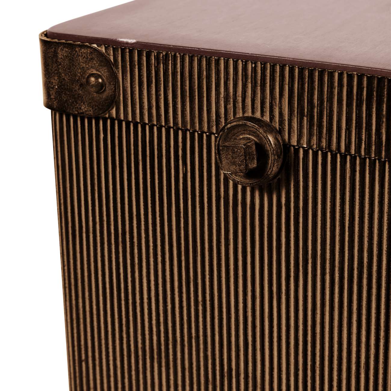 Harrison Corrugated Gold Side Table