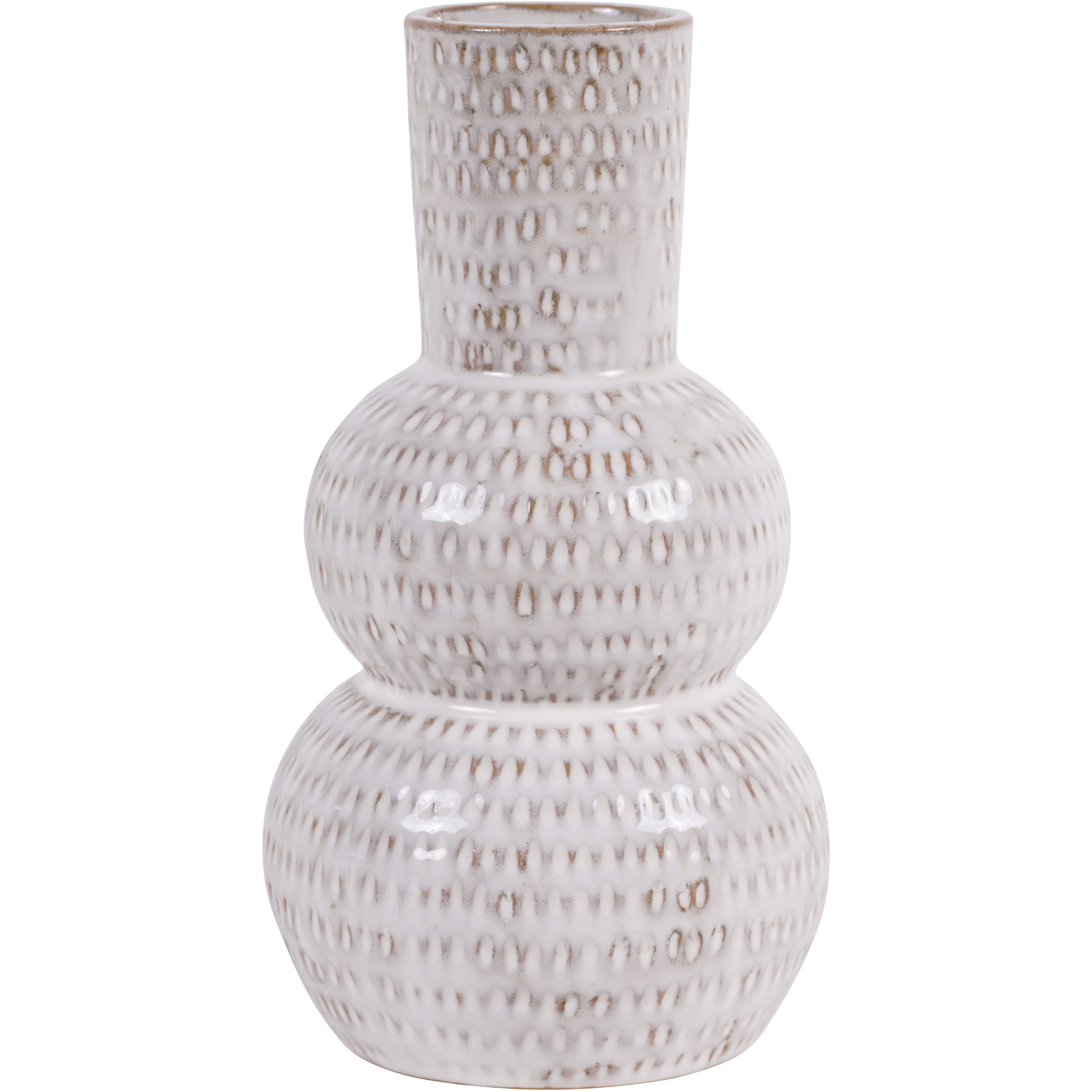 Laura Ashley White Lowick Stoneware Vase Small