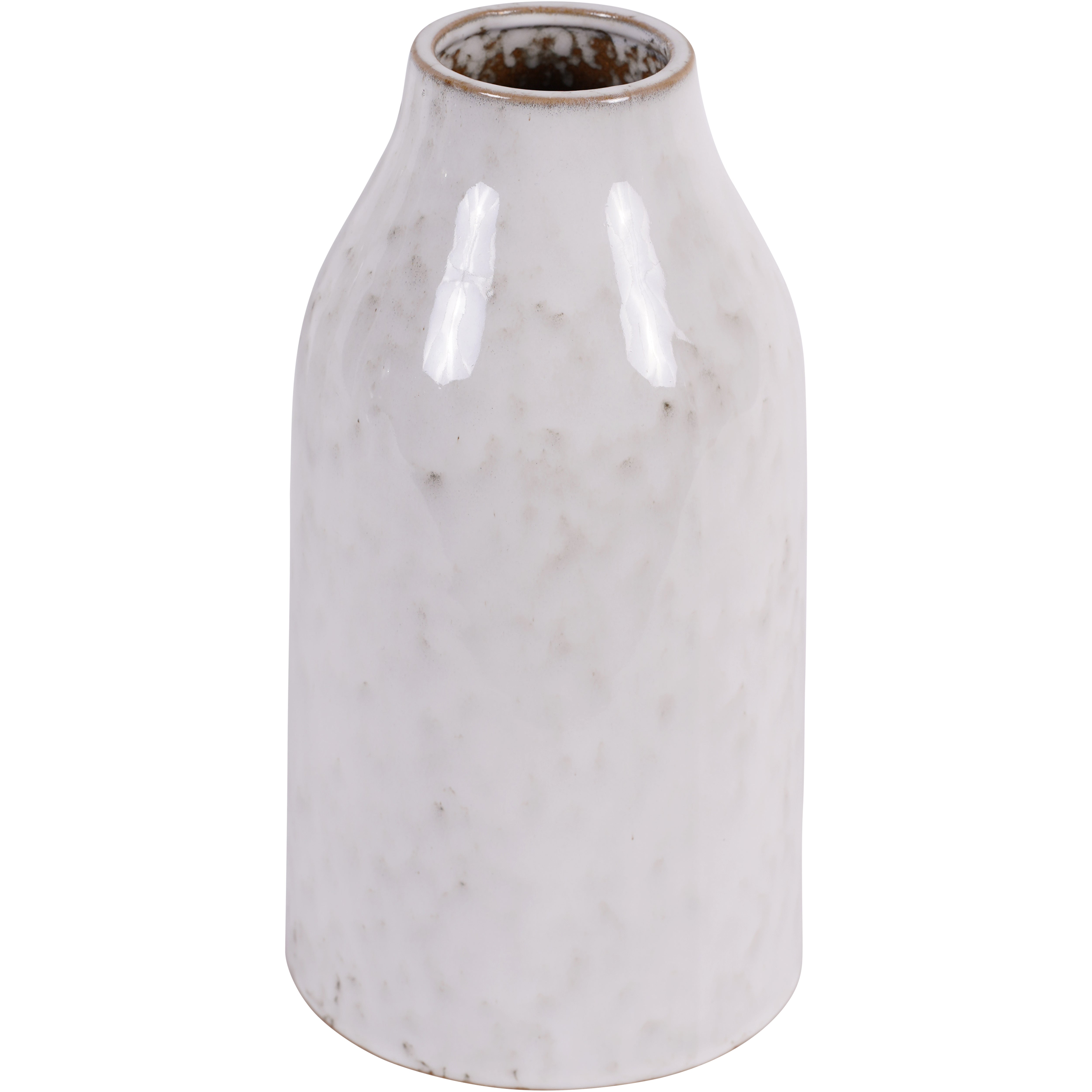 Laura Ashley White Lowick Stoneware Vase Medium
