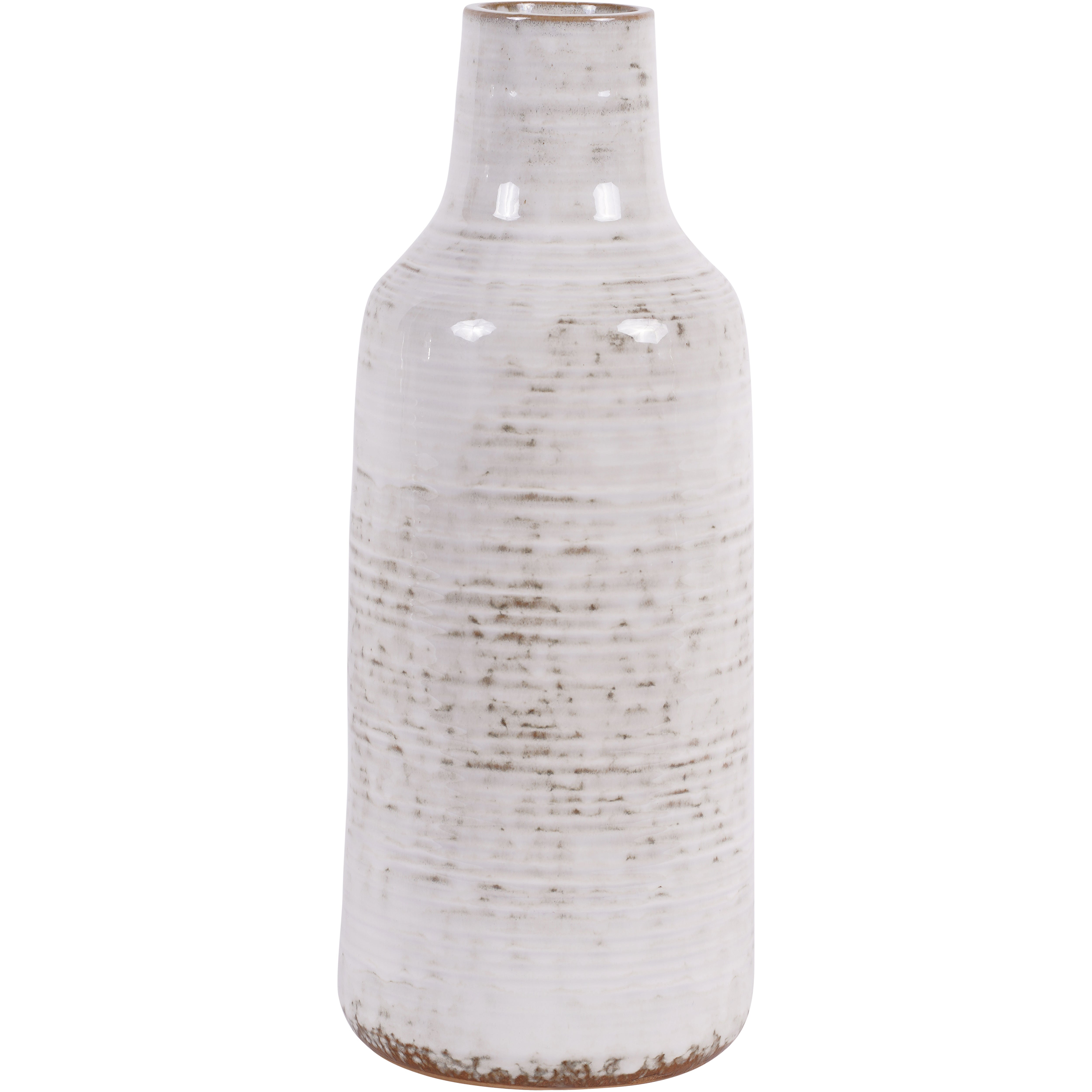 Laura Ashley White Lowick Stoneware Vase Large