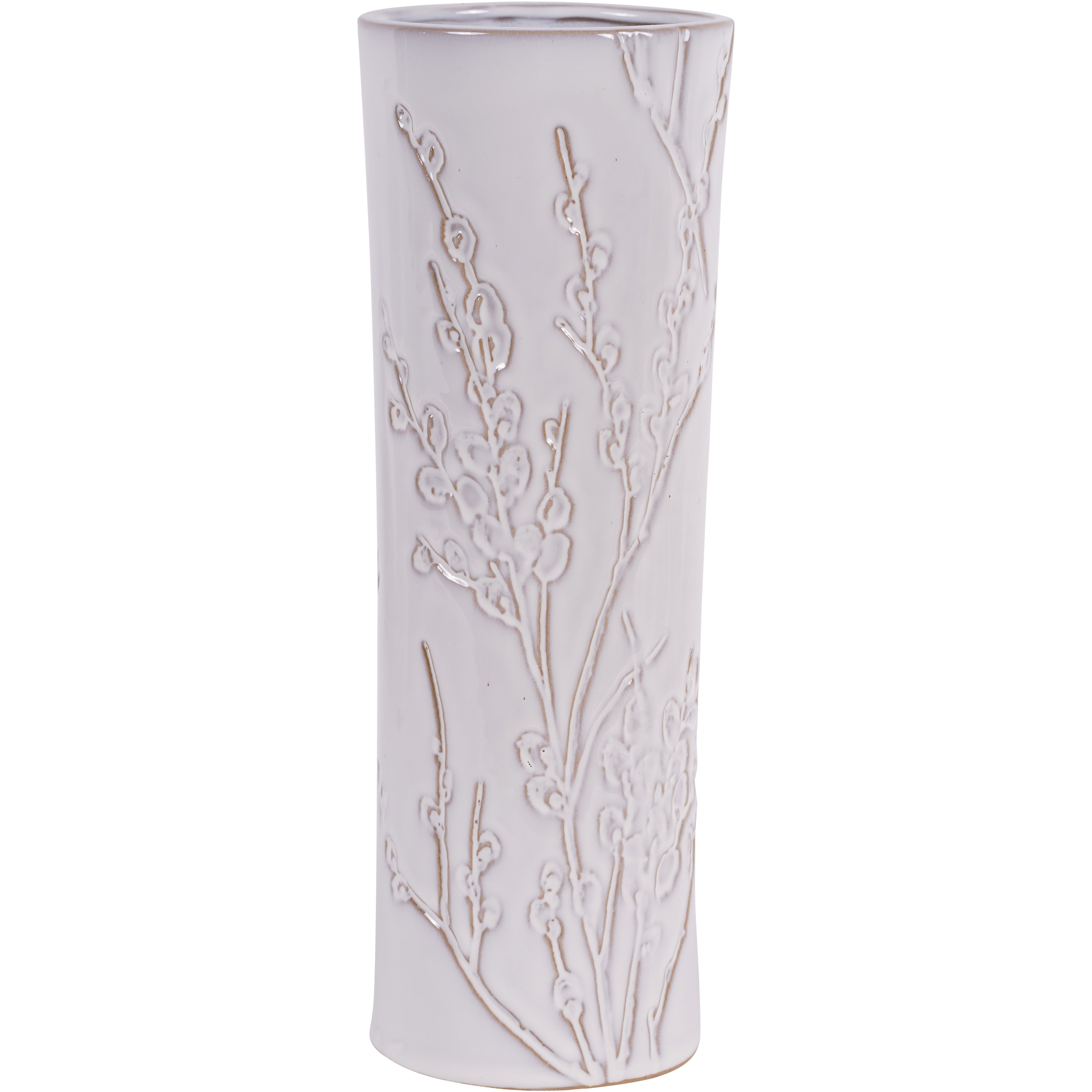 Laura Ashley White Pussywillow Stoneware Vase Large