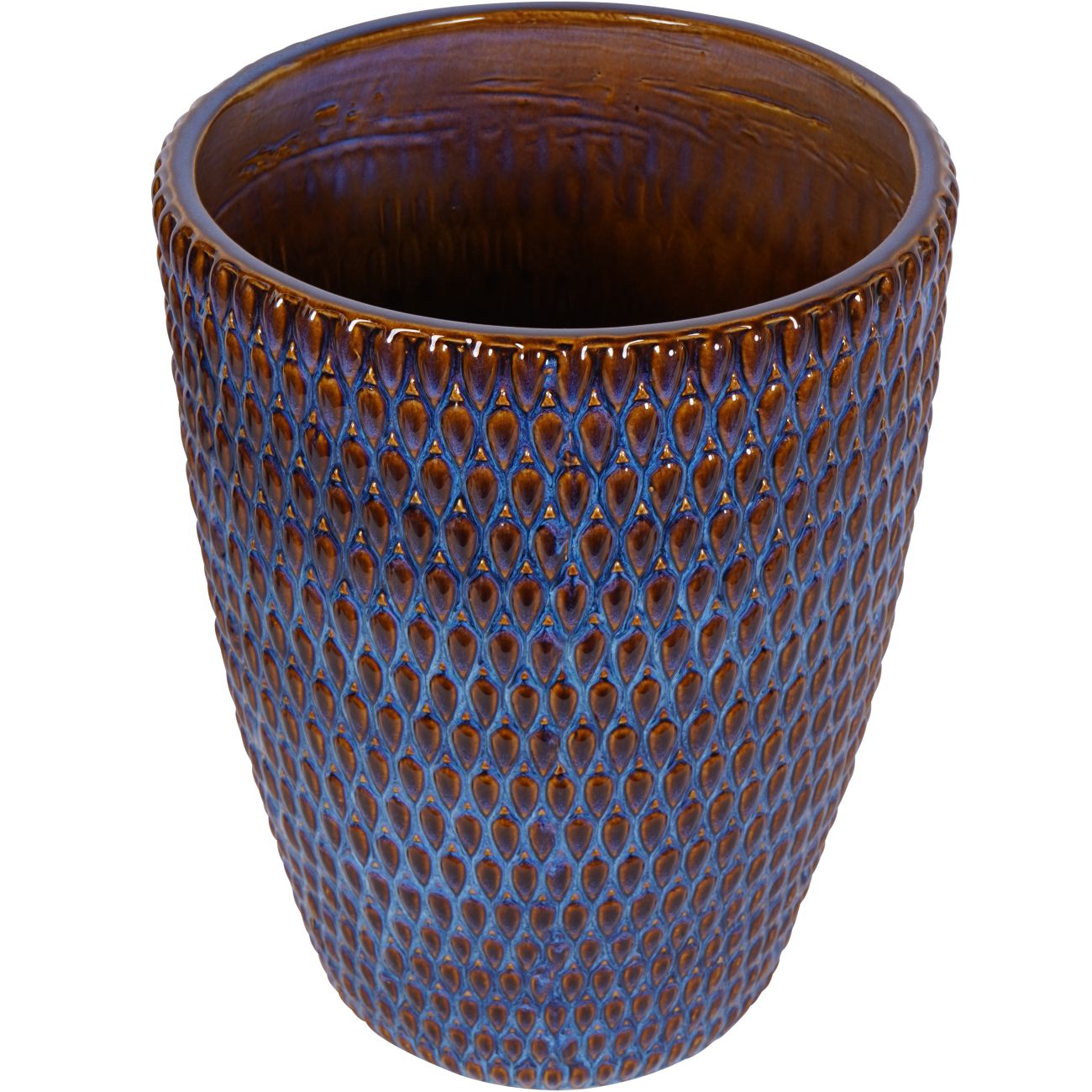Mediterranean Blue Reactive Glaze Ceramic Extra Large Planter
