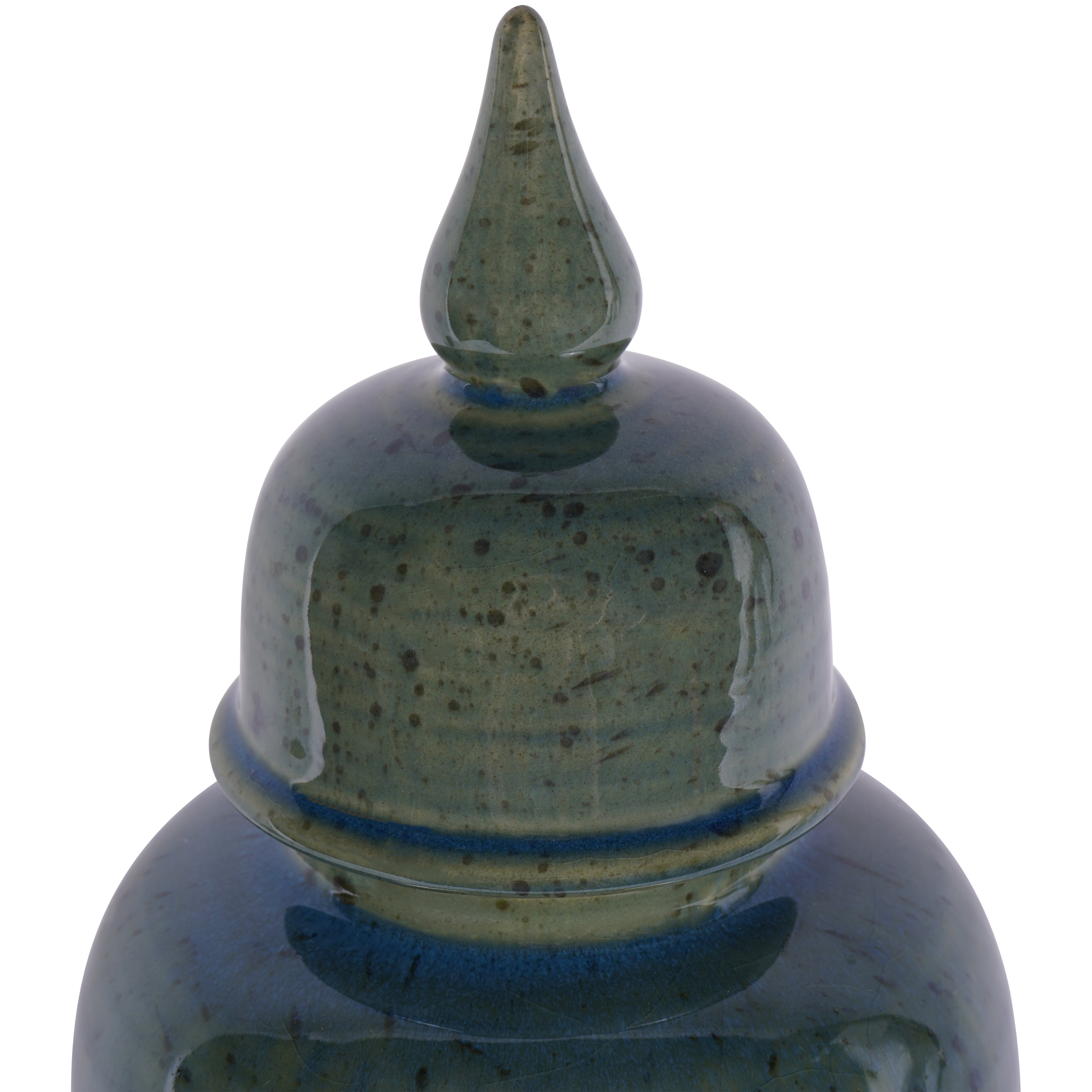 Reactive Glazed Mediterranean Green Ginger Jar