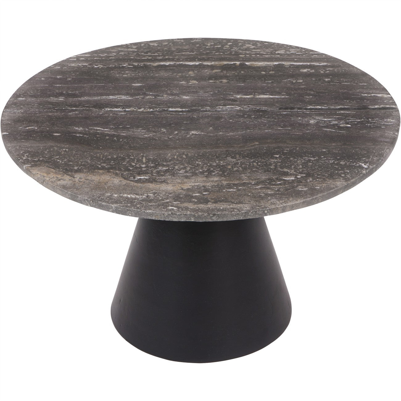 Cooper Charcoal and Dark Travertine Small Coffee Table