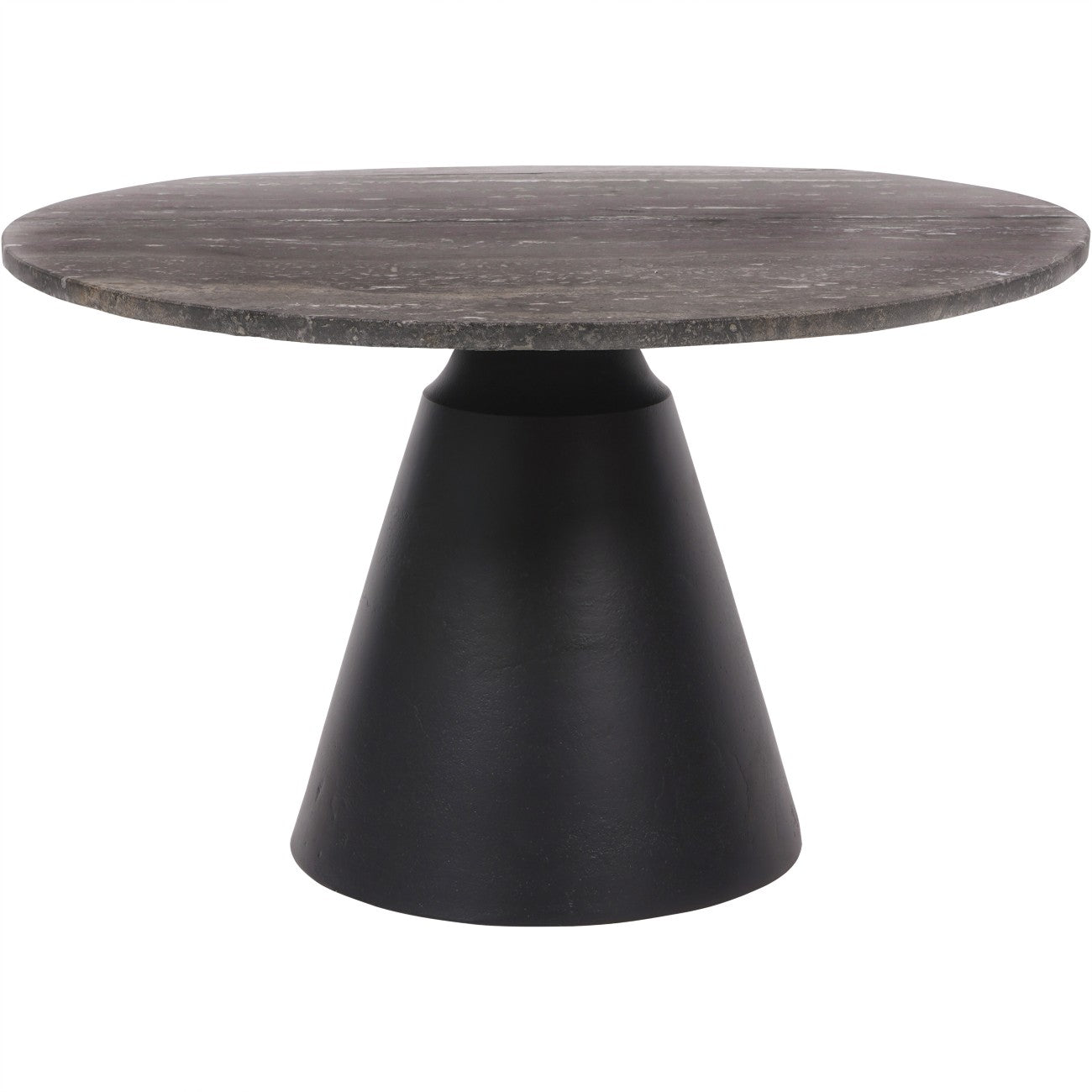 Cooper Charcoal and Dark Travertine Small Coffee Table