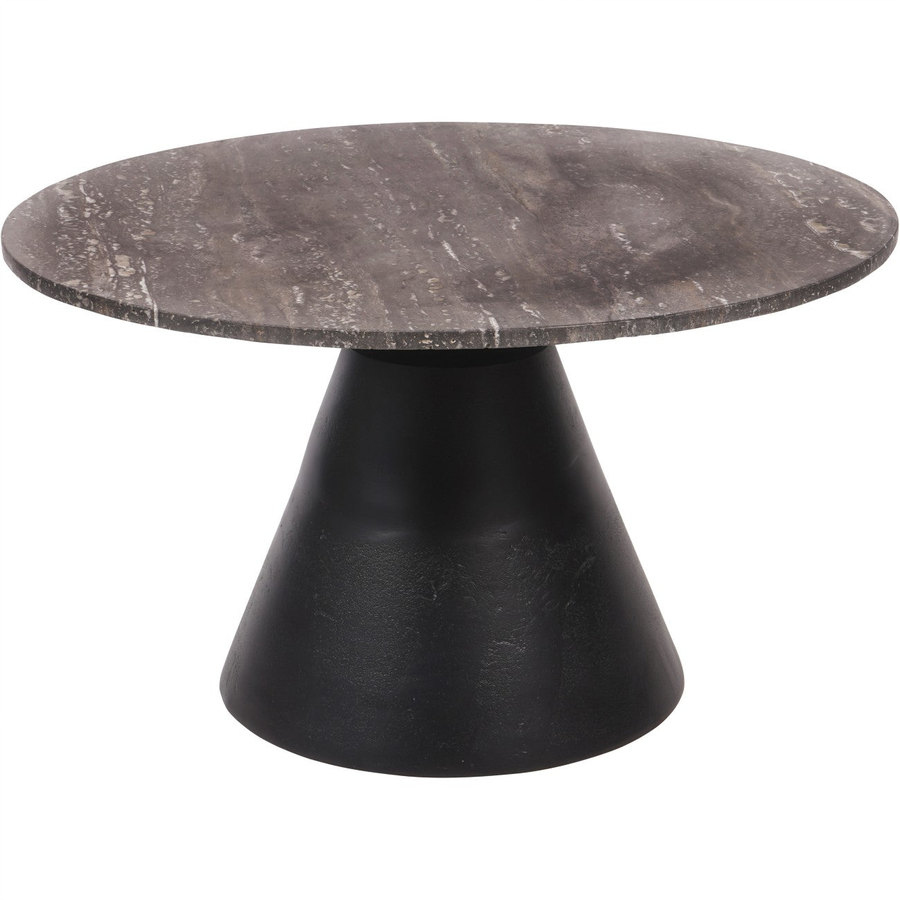Cooper Charcoal and Dark Travertine Large Coffee Table