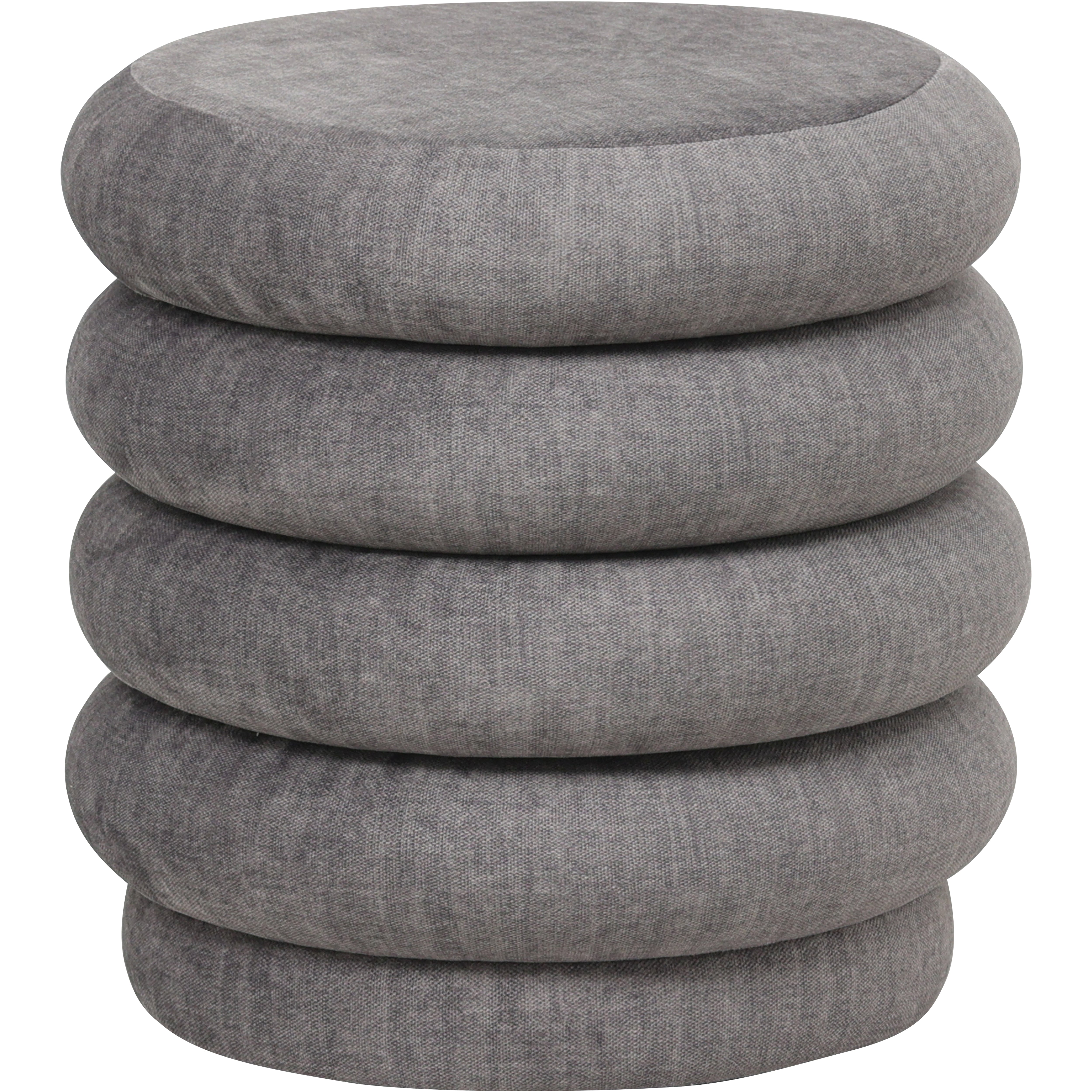 Cassy Grey Upholstered Stool