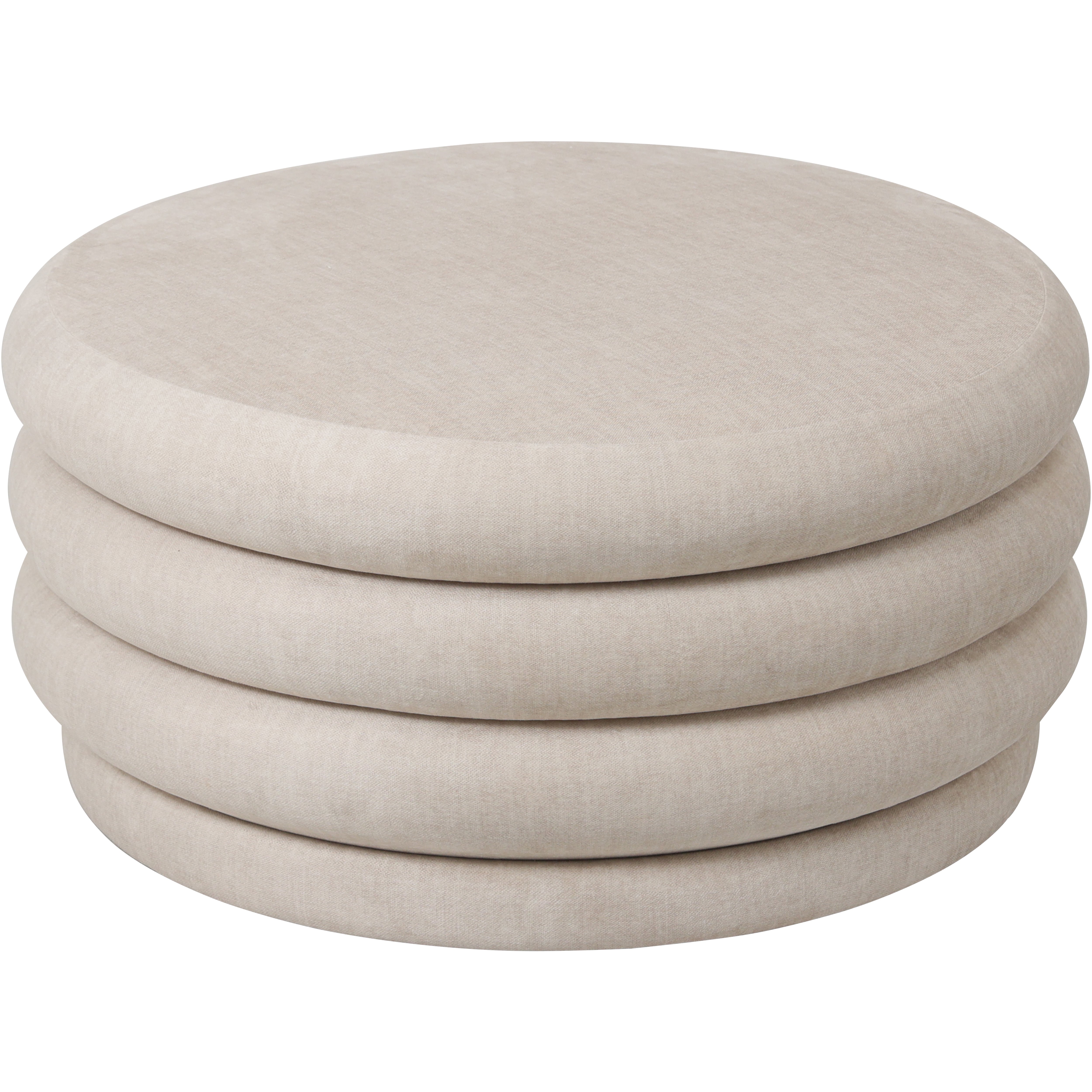 Cassy Cream Upholstered Storage Ottoman
