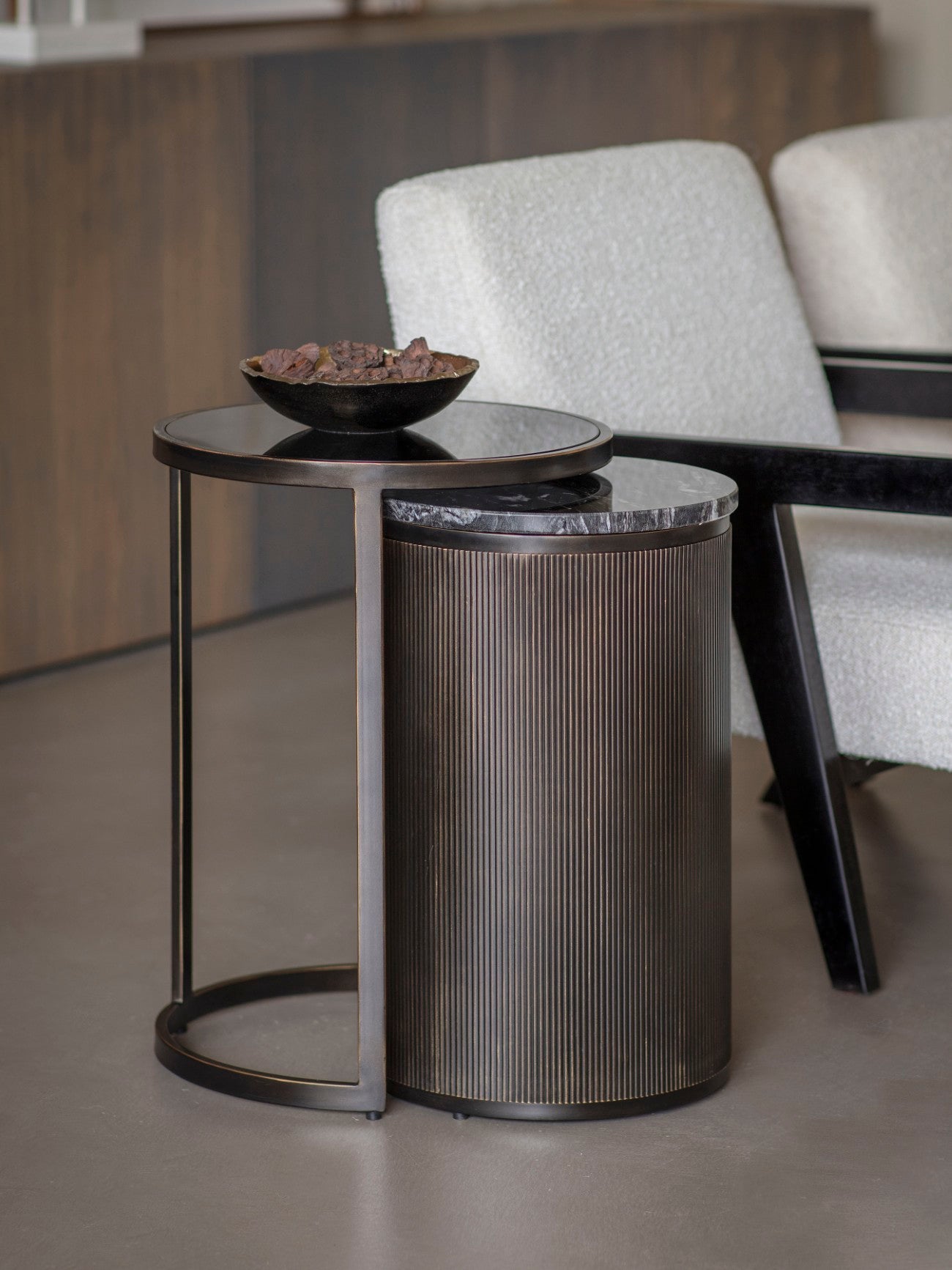 Belgravia Black Set of 2 Nesting Side Tables