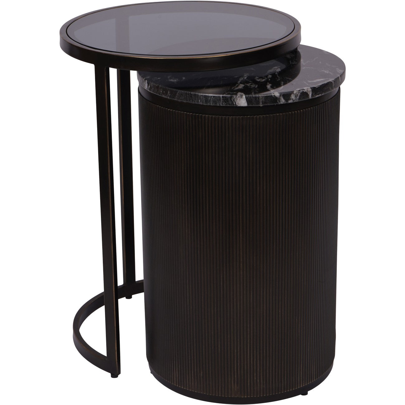 Belgravia Black Set of 2 Nesting Side Tables