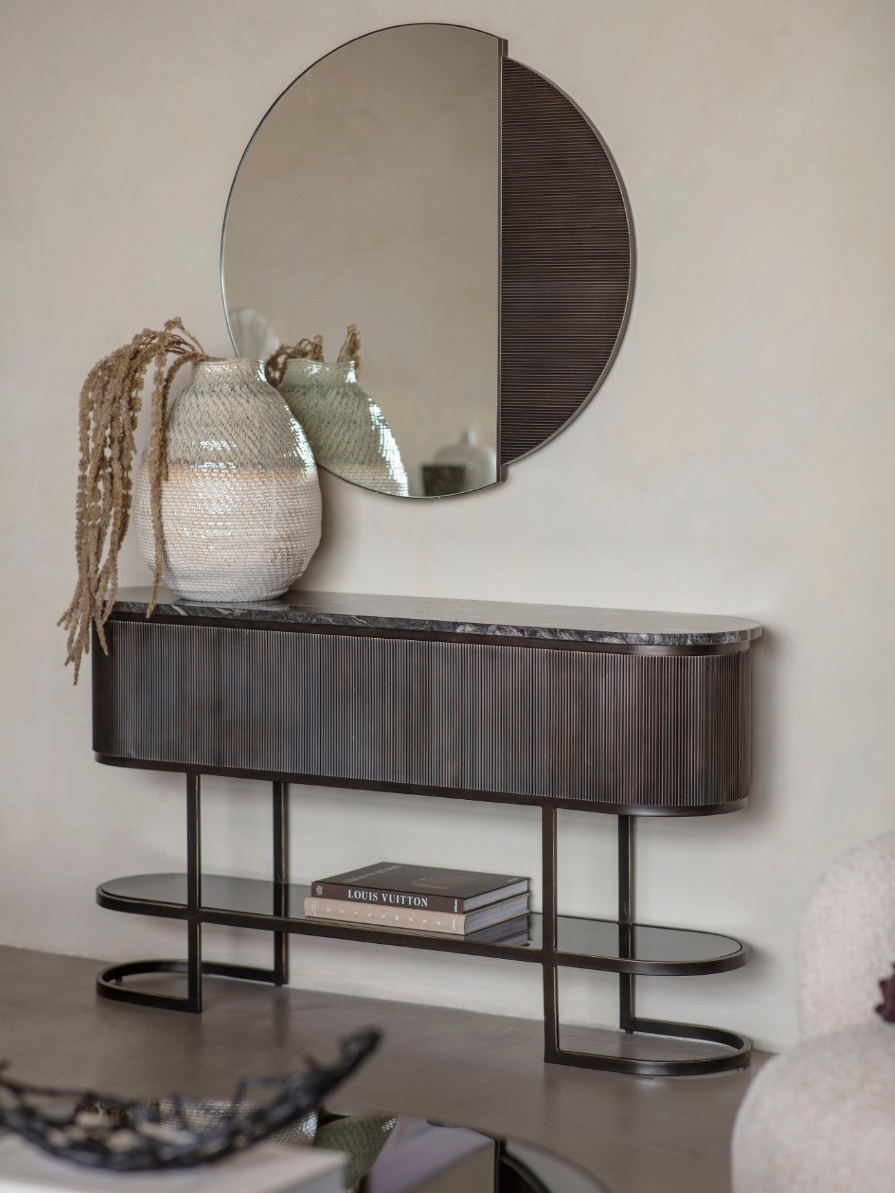Belgravia Black Console with Shelf