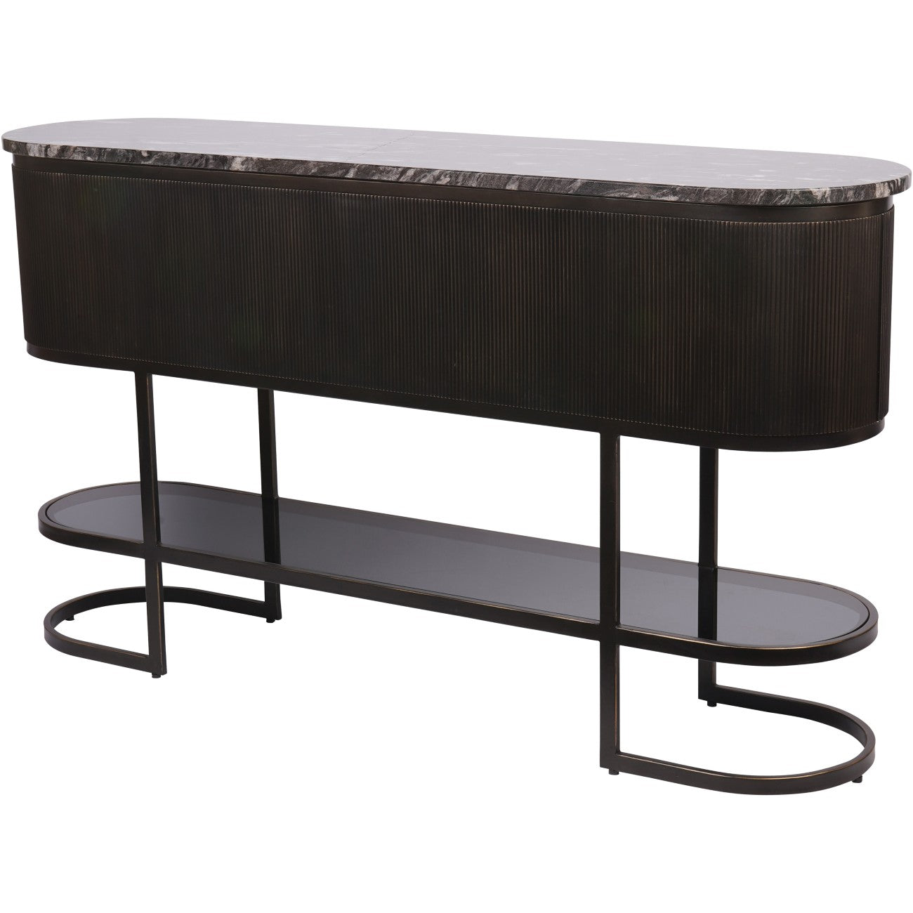 Belgravia Black Console with Shelf