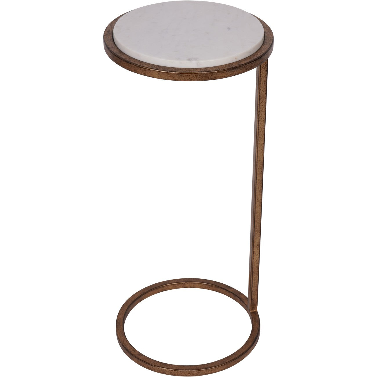 White Banswara Marble Accent Side Table